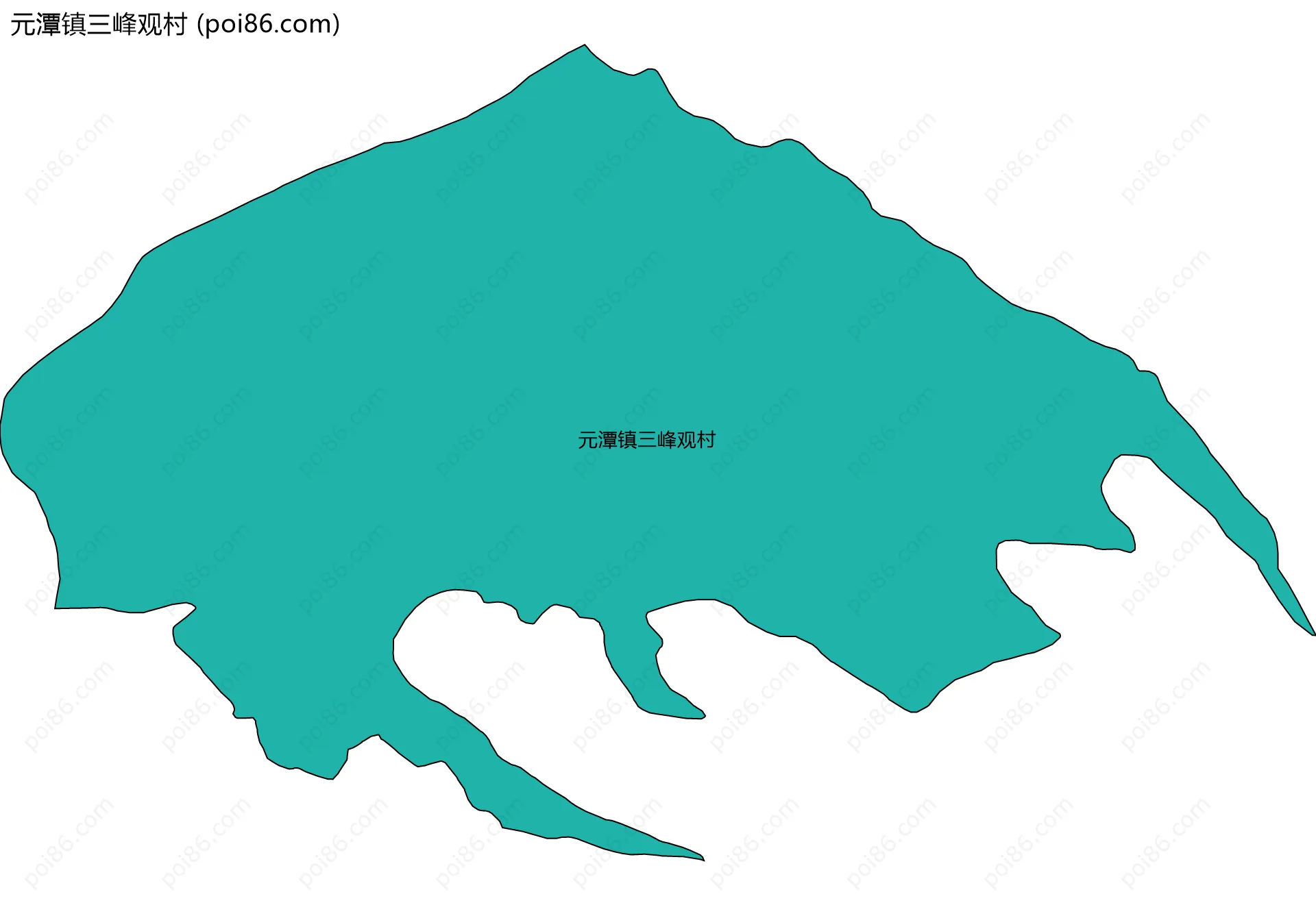 元潭镇三峰观村边界地图