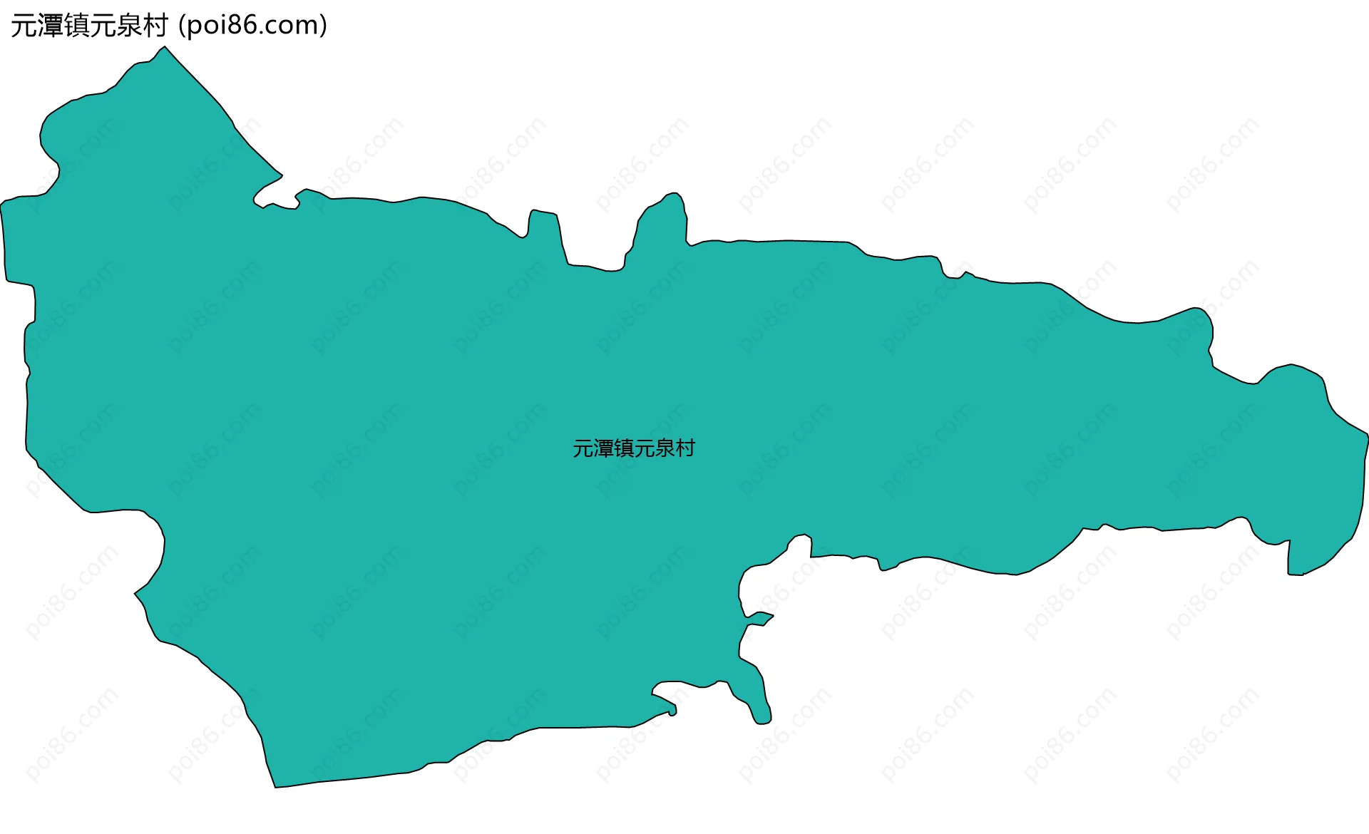 元潭镇元泉村边界地图