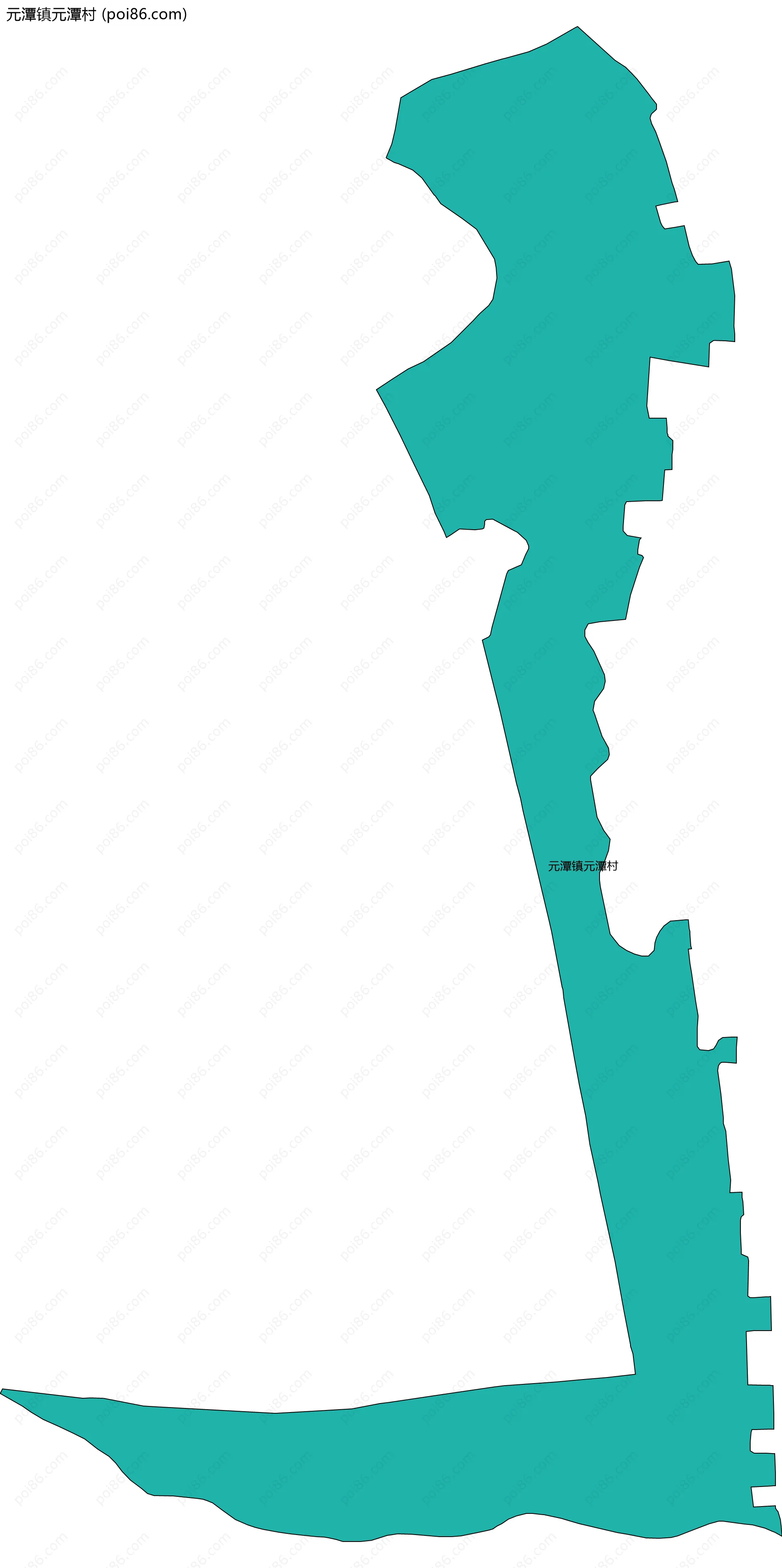 元潭镇元潭村边界地图