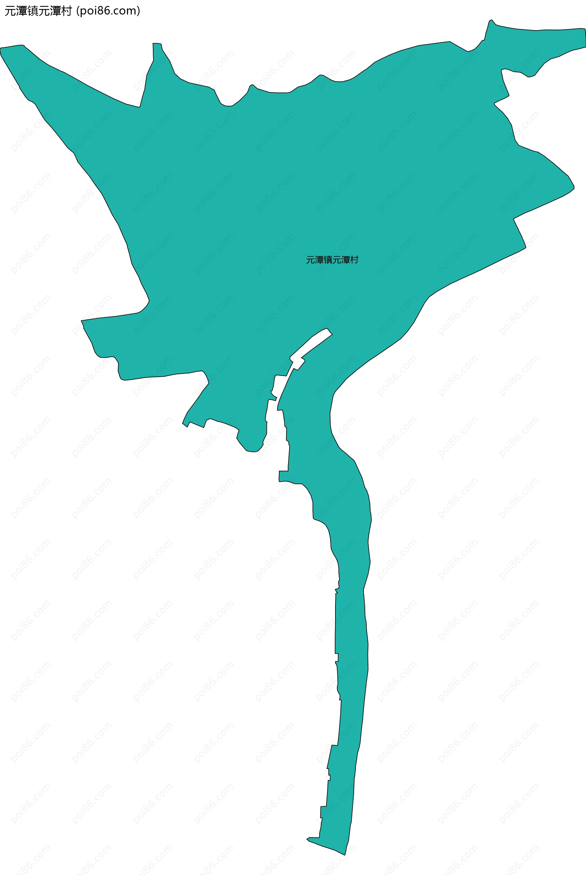 元潭镇元潭村边界地图