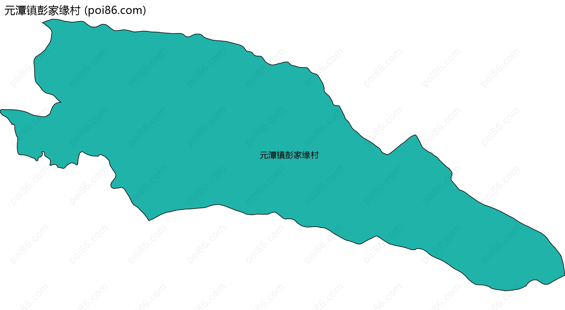 元潭镇彭家缘村边界地图