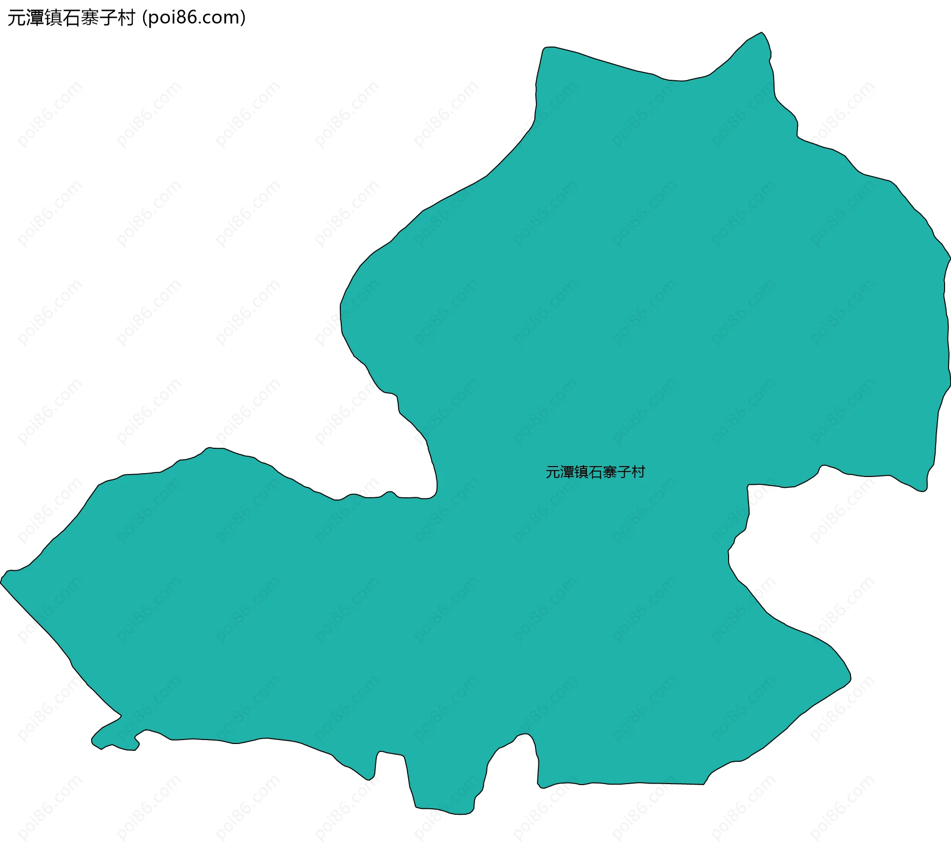 元潭镇石寨子村边界地图