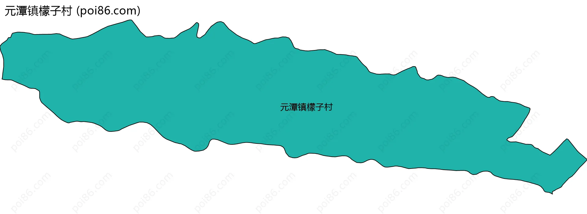 元潭镇檬子村边界地图