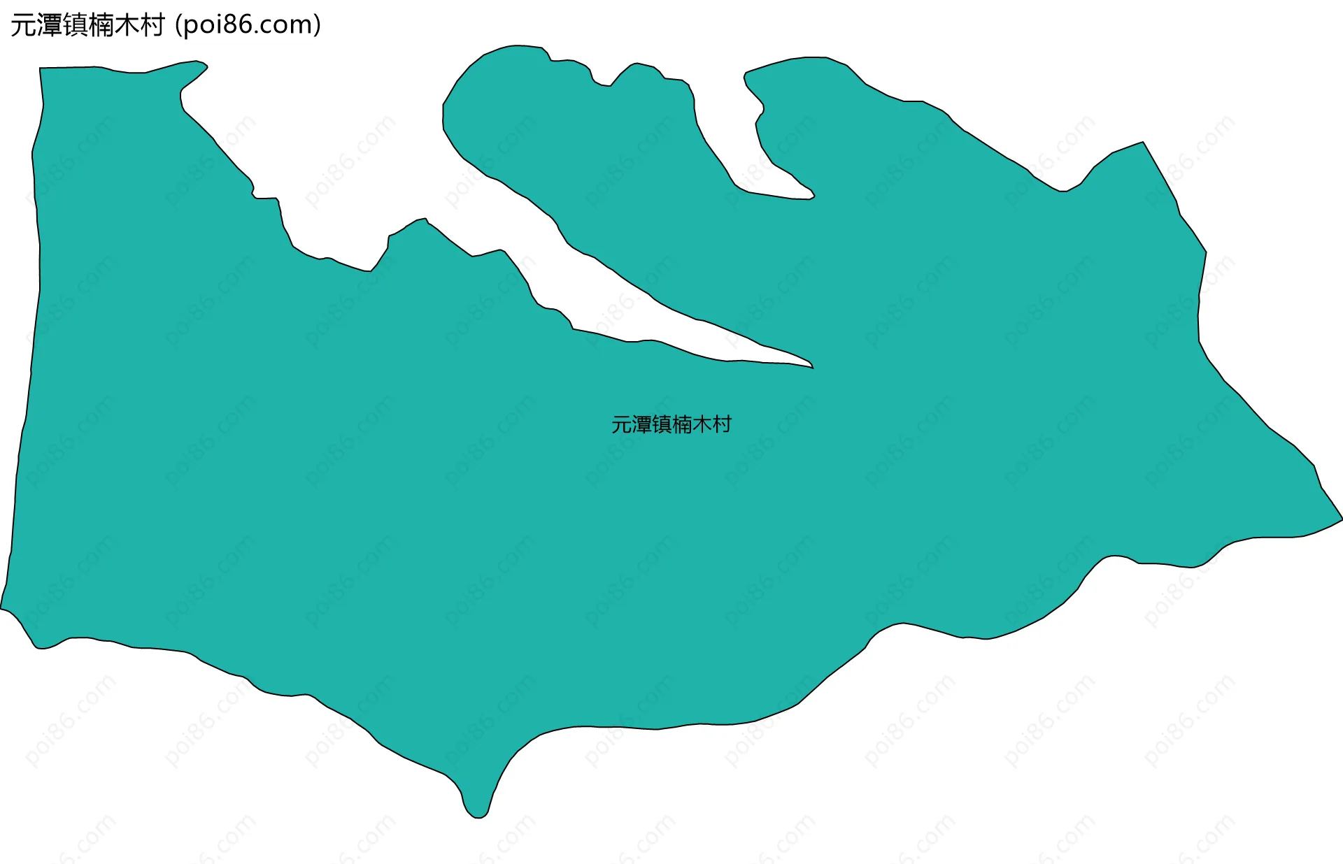 元潭镇楠木村边界地图