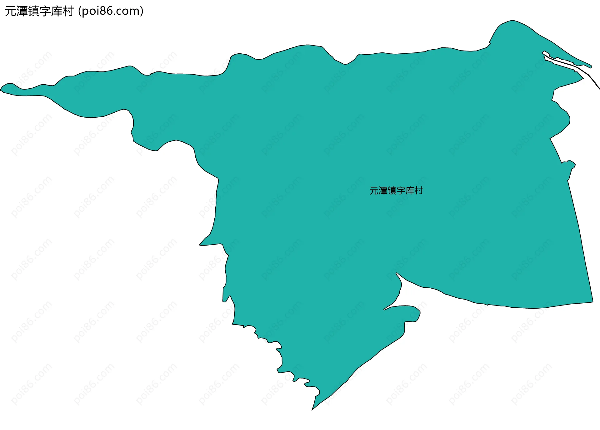 元潭镇字库村边界地图