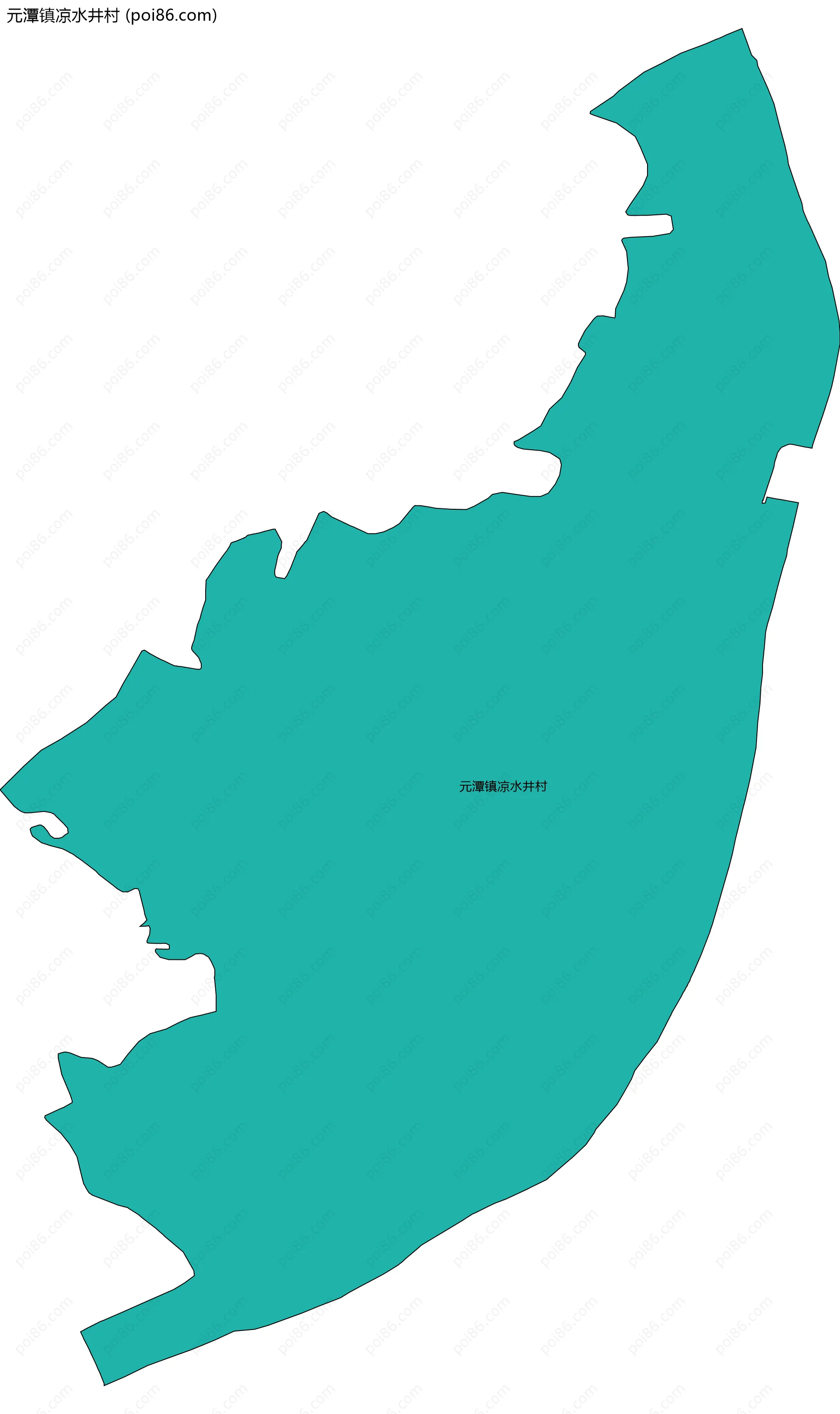 元潭镇凉水井村边界地图