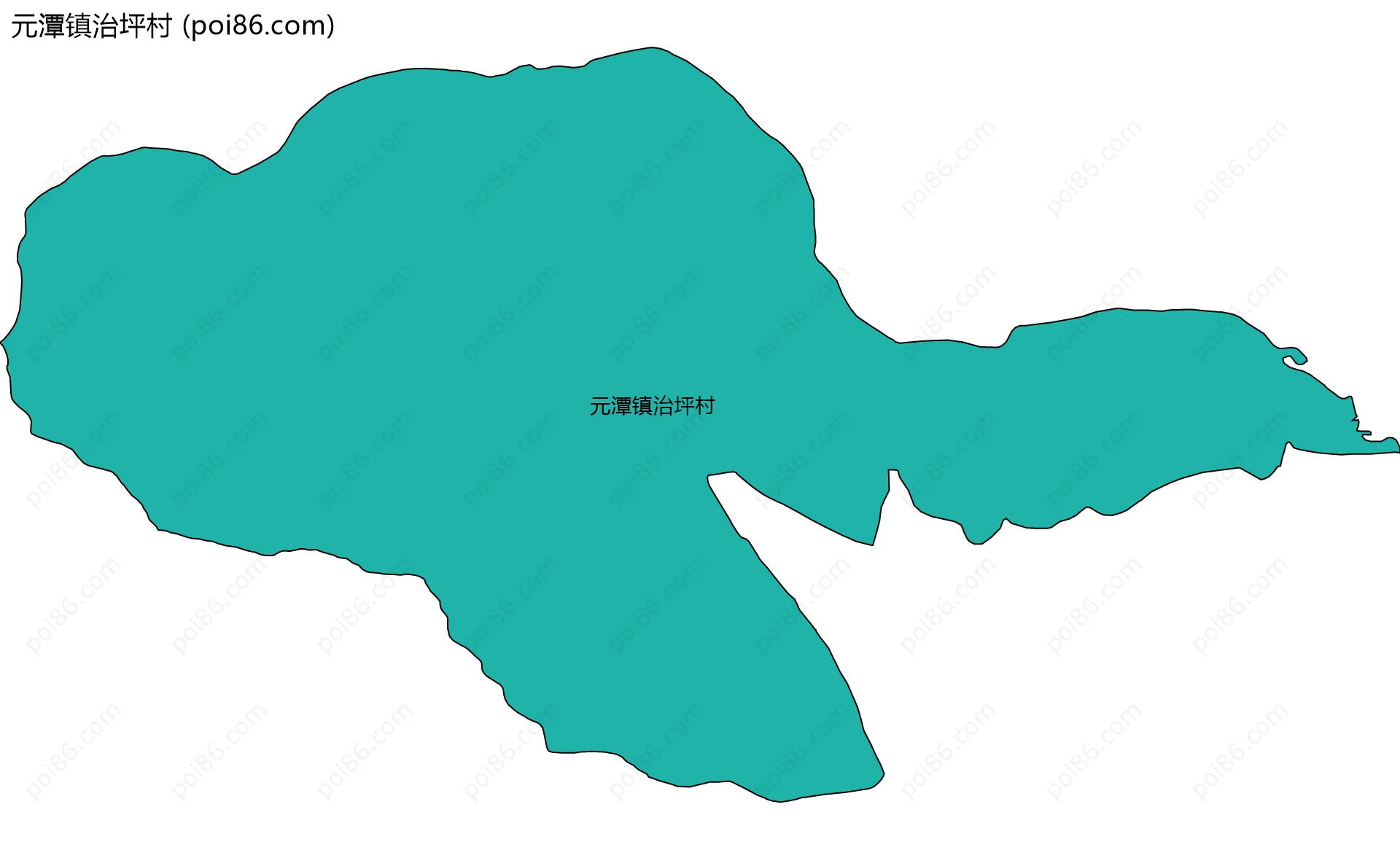 元潭镇治坪村边界地图