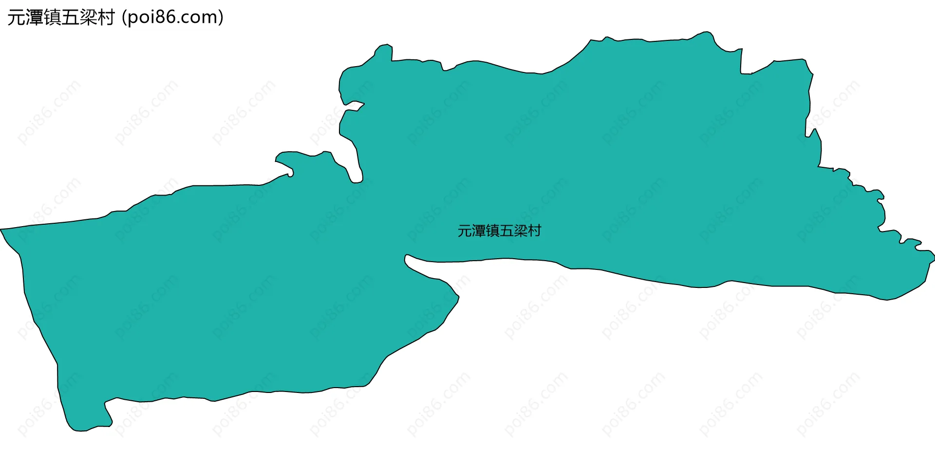 元潭镇五梁村边界地图