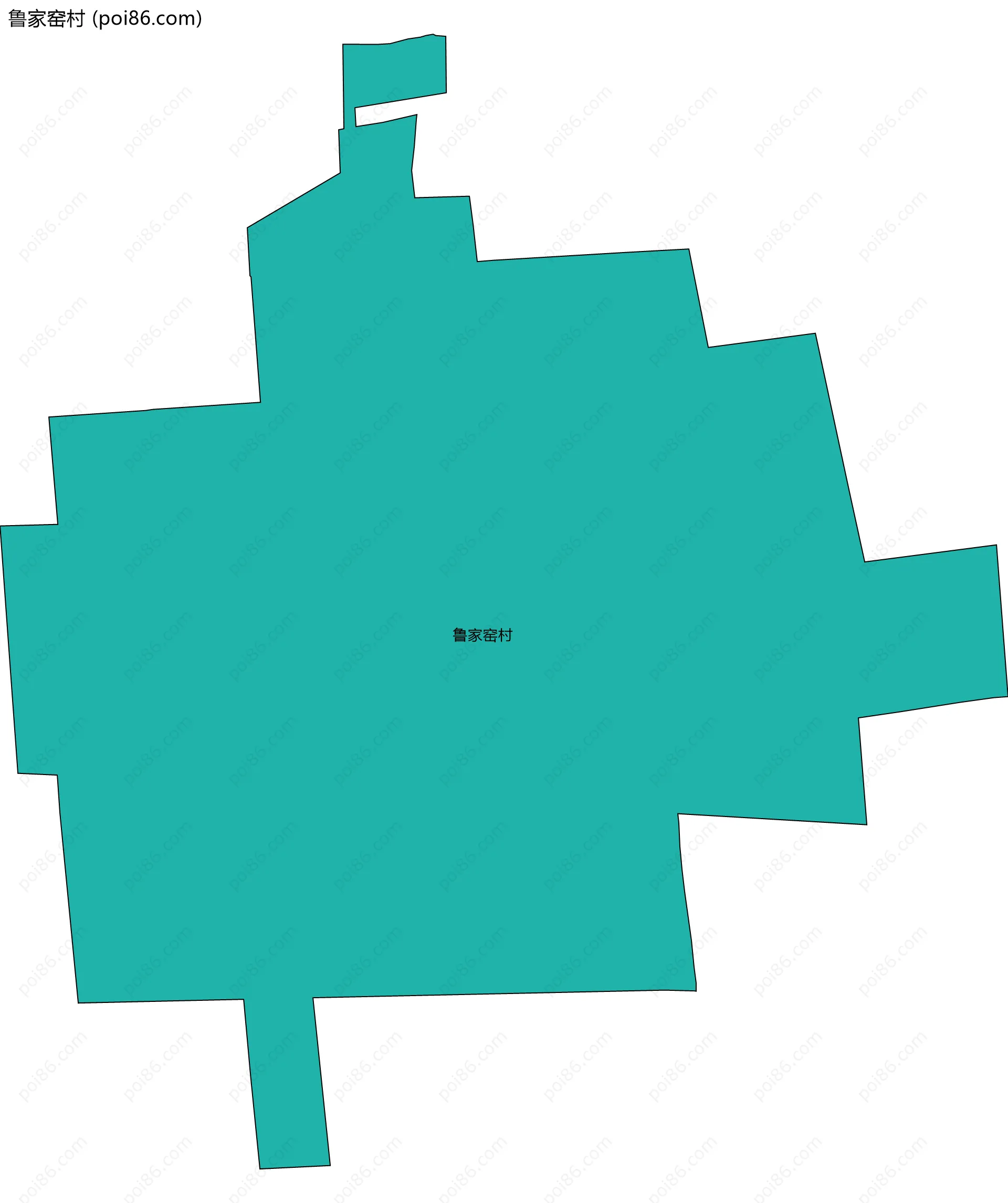 鲁家窑村边界地图