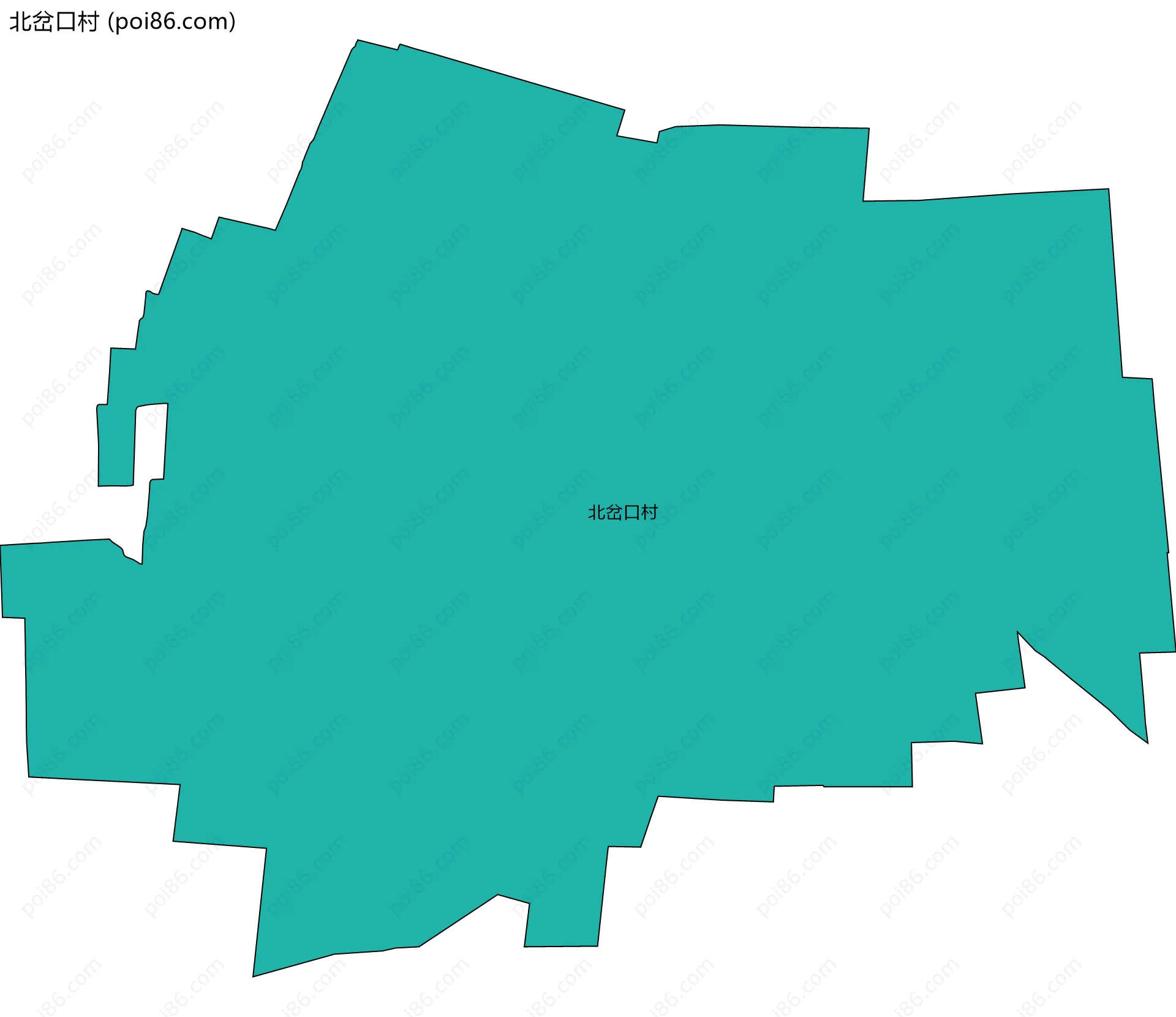 北岔口村边界地图