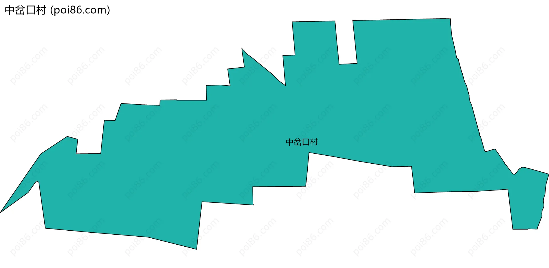 中岔口村边界地图