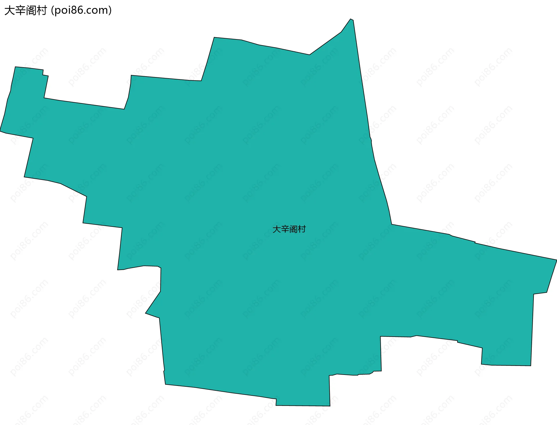 大辛阁村边界地图