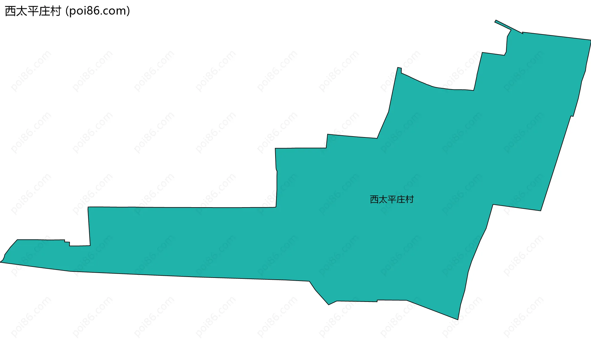 西太平庄村边界地图