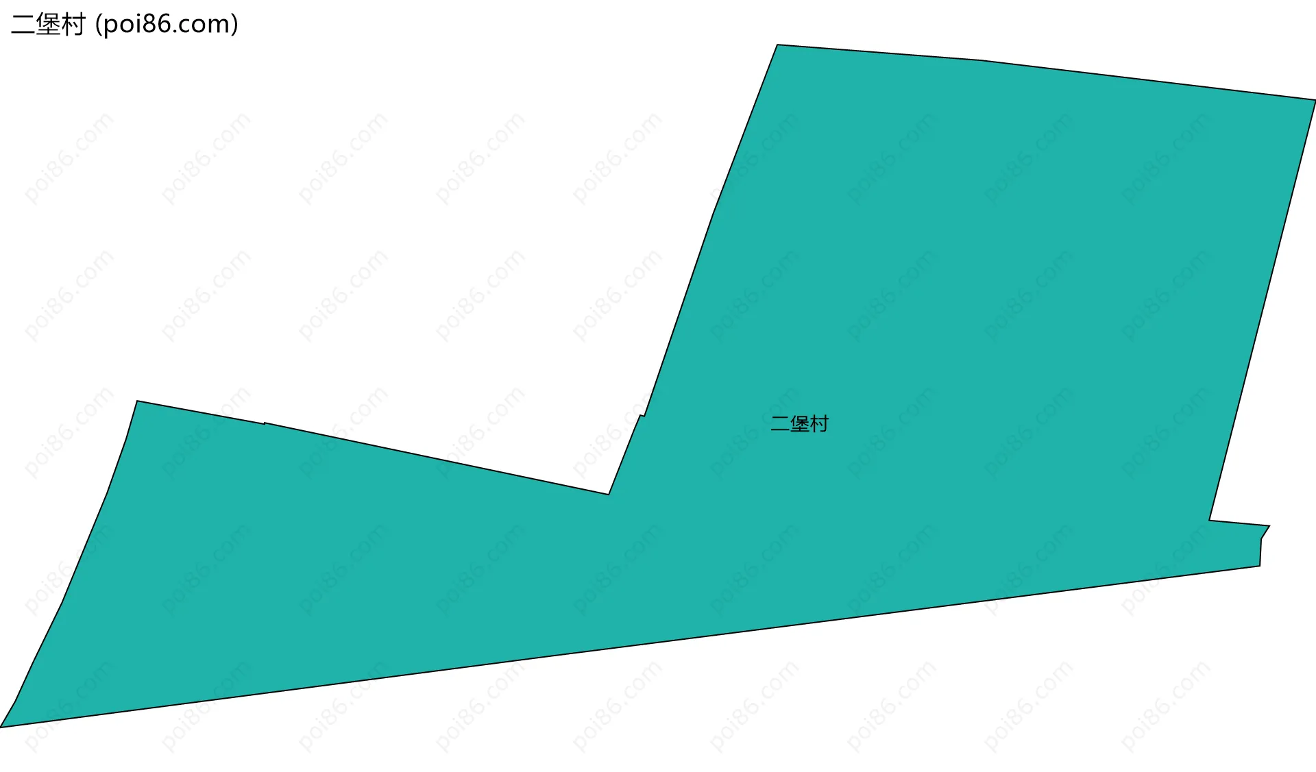 二堡村边界地图