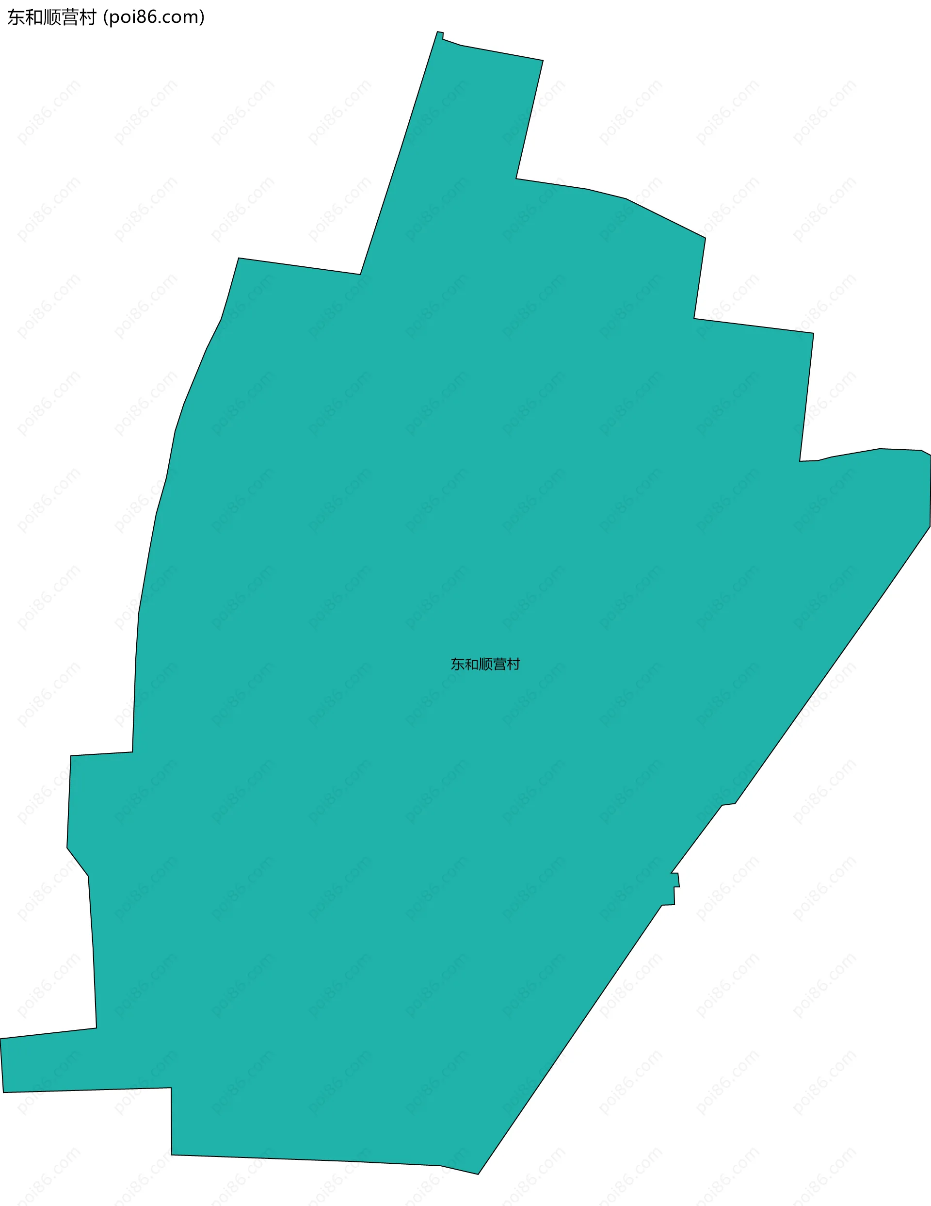 东和顺营村边界地图