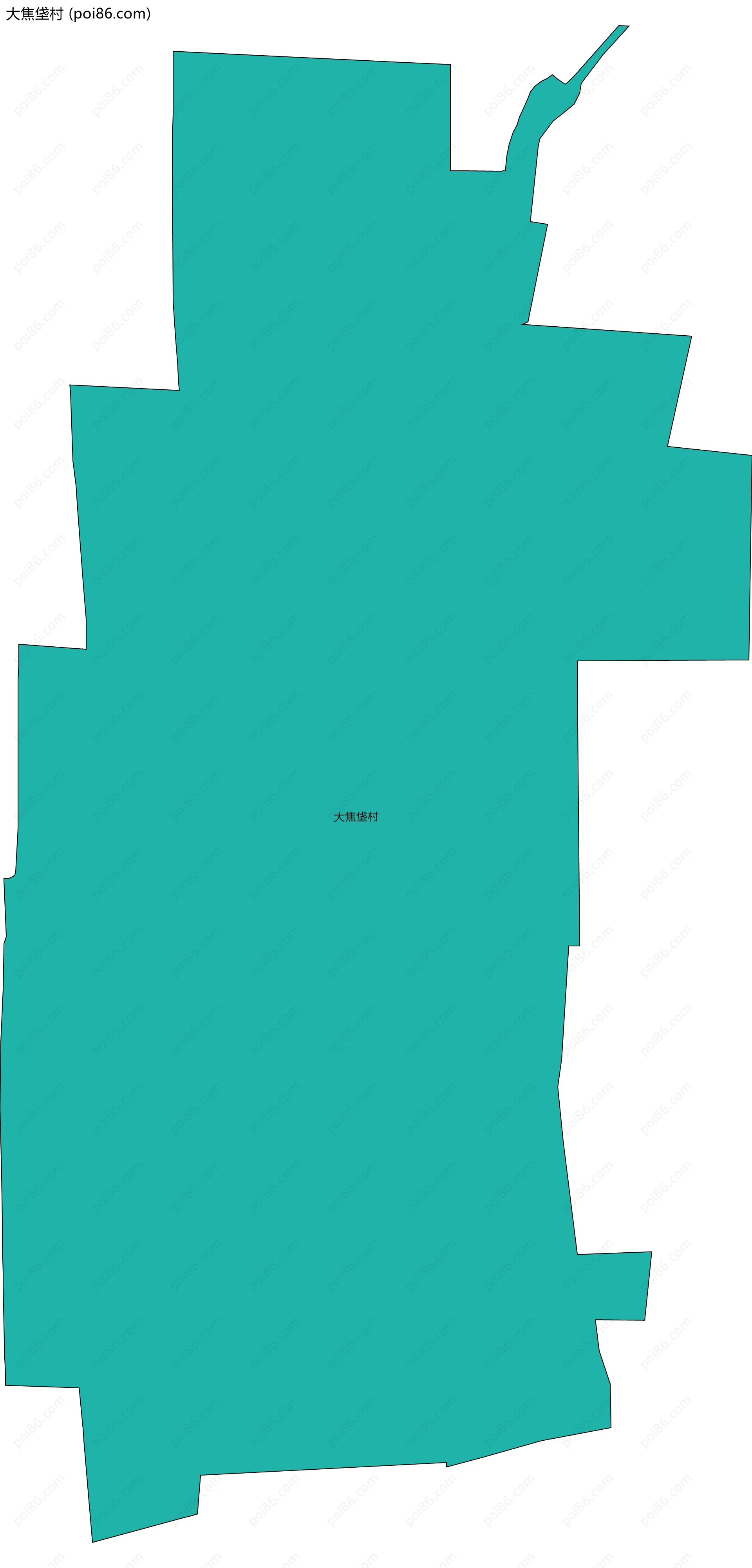 大焦垡村边界地图