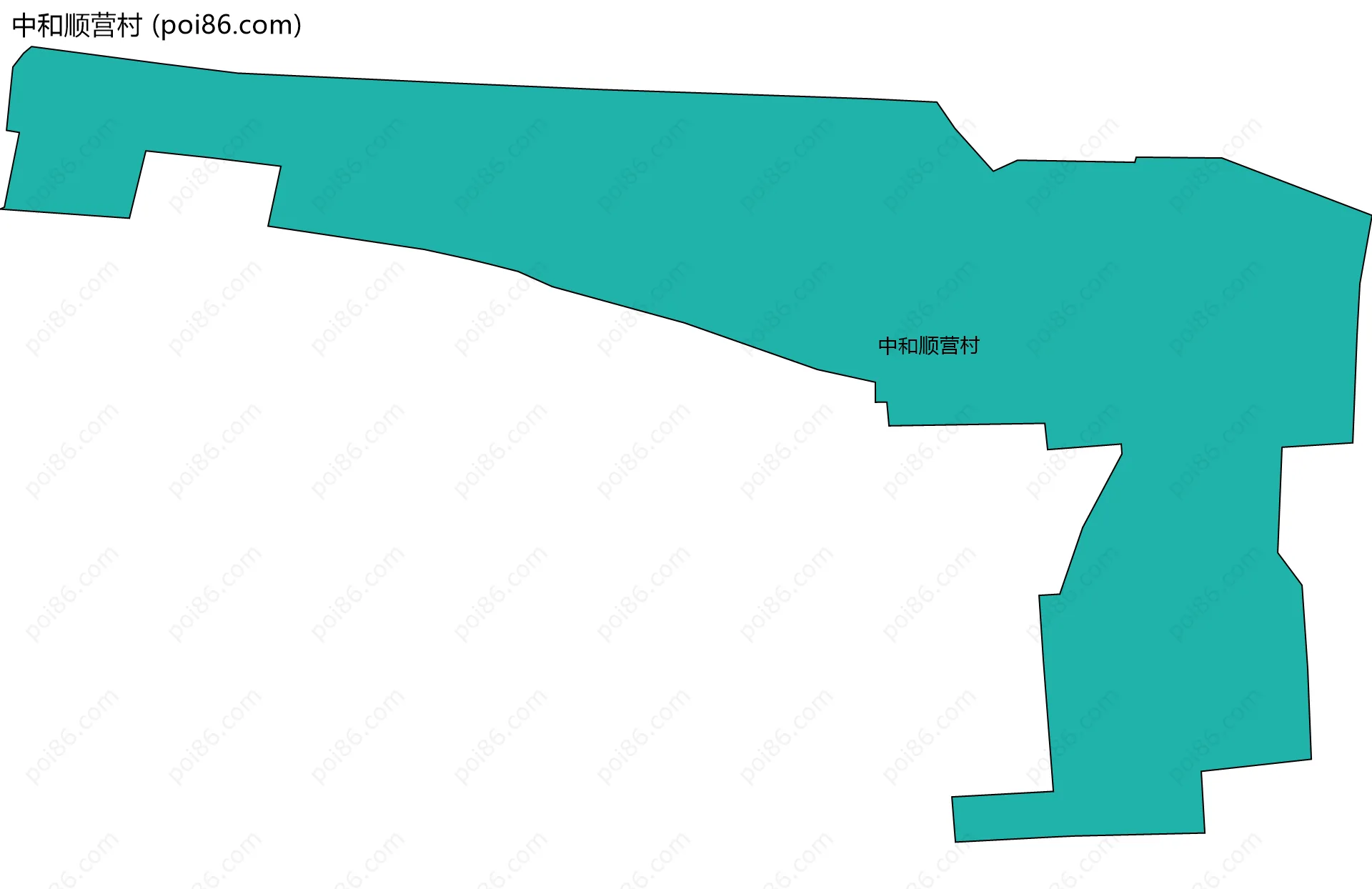 中和顺营村边界地图