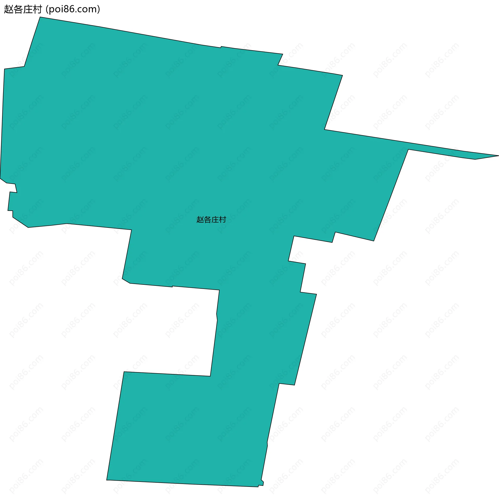 赵各庄村边界地图