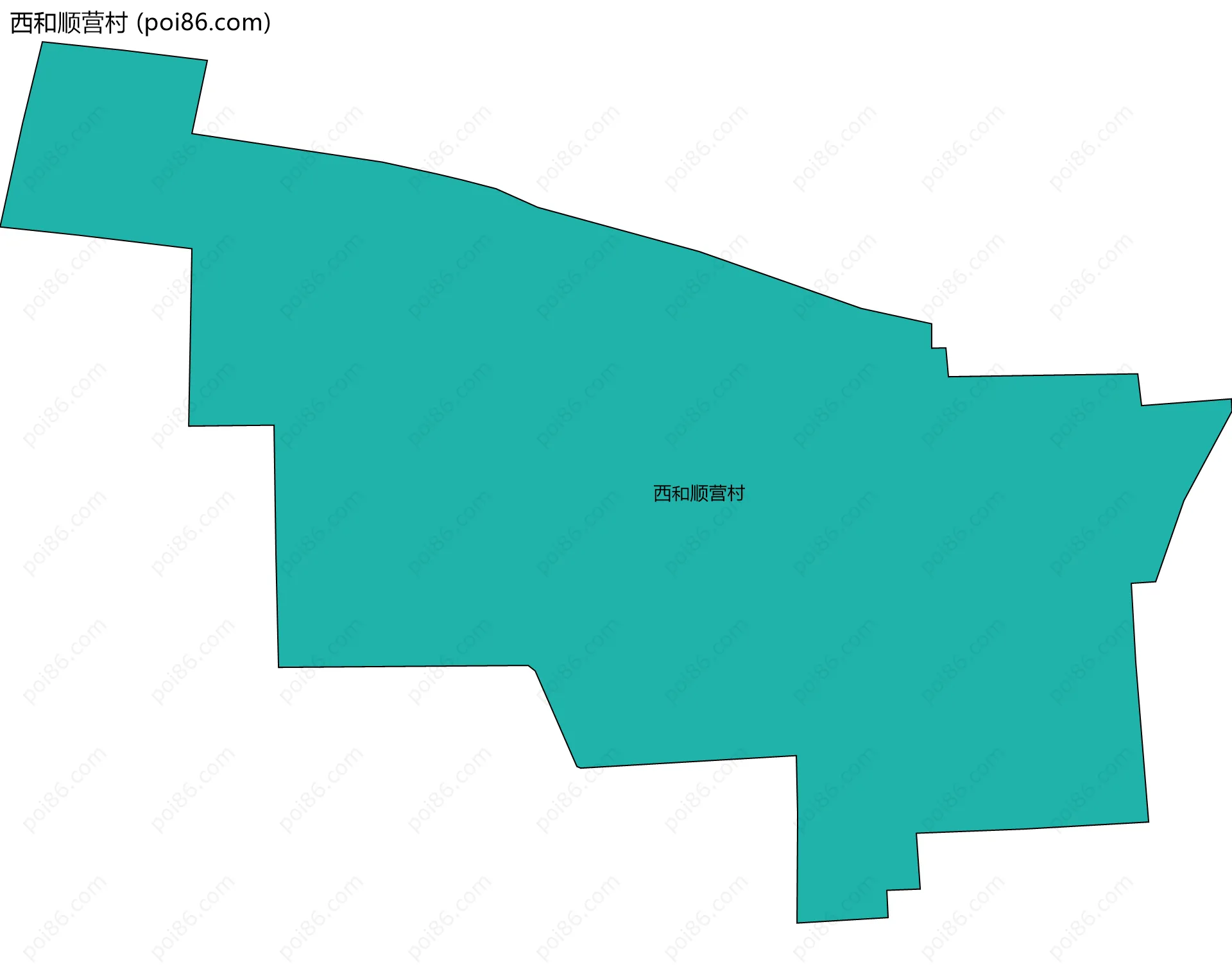 西和顺营村边界地图