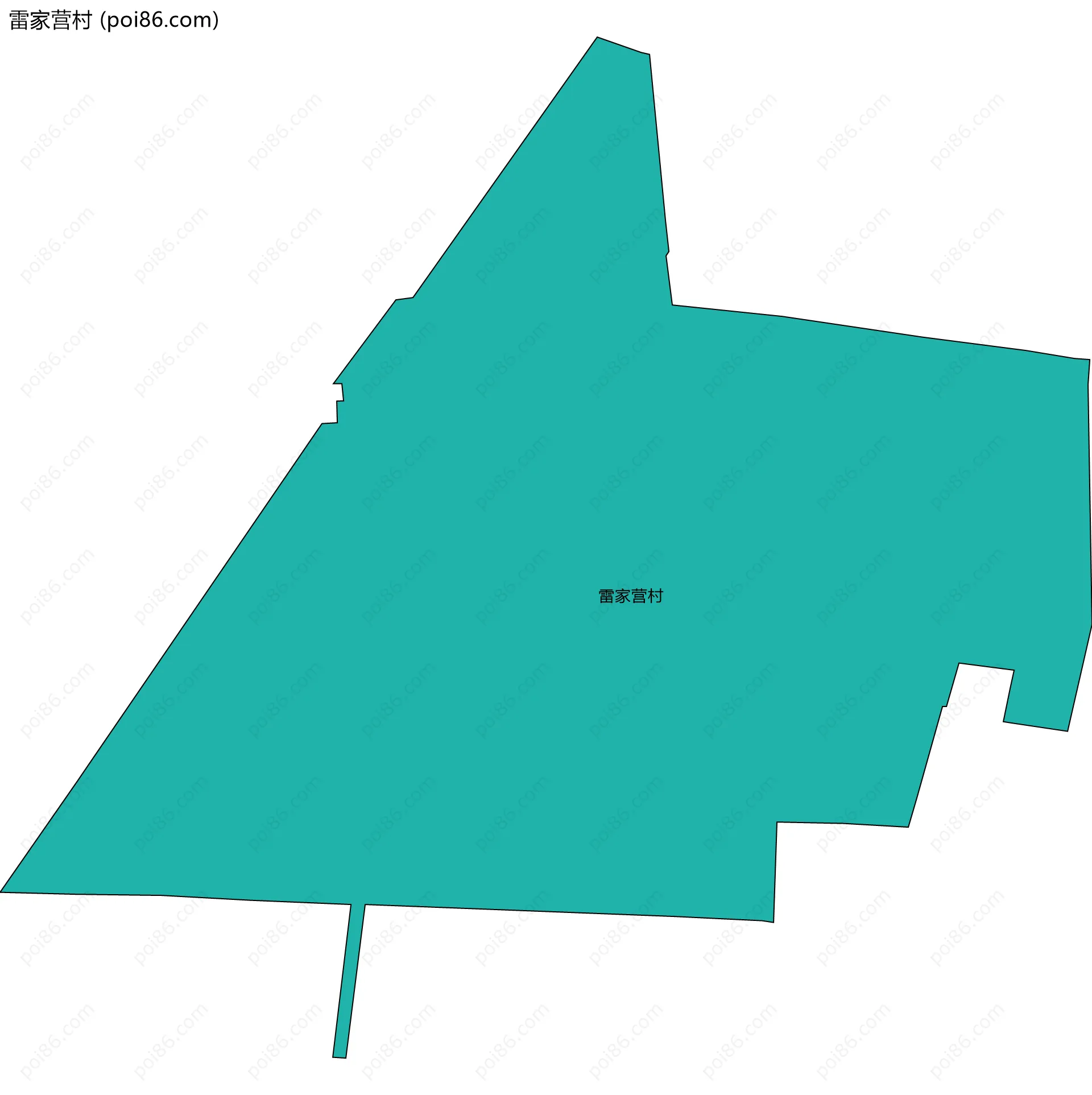 雷家营村边界地图