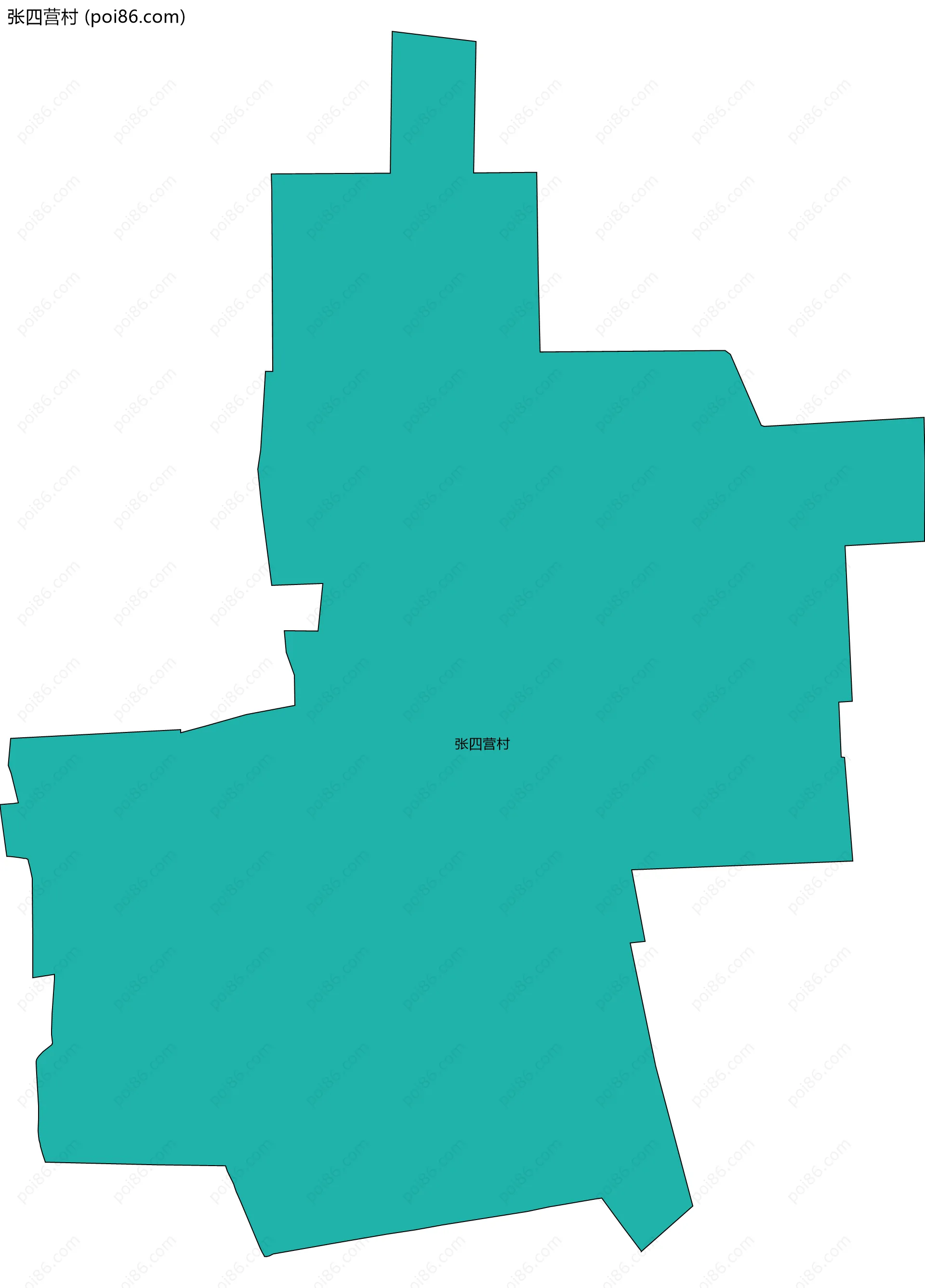 张四营村边界地图