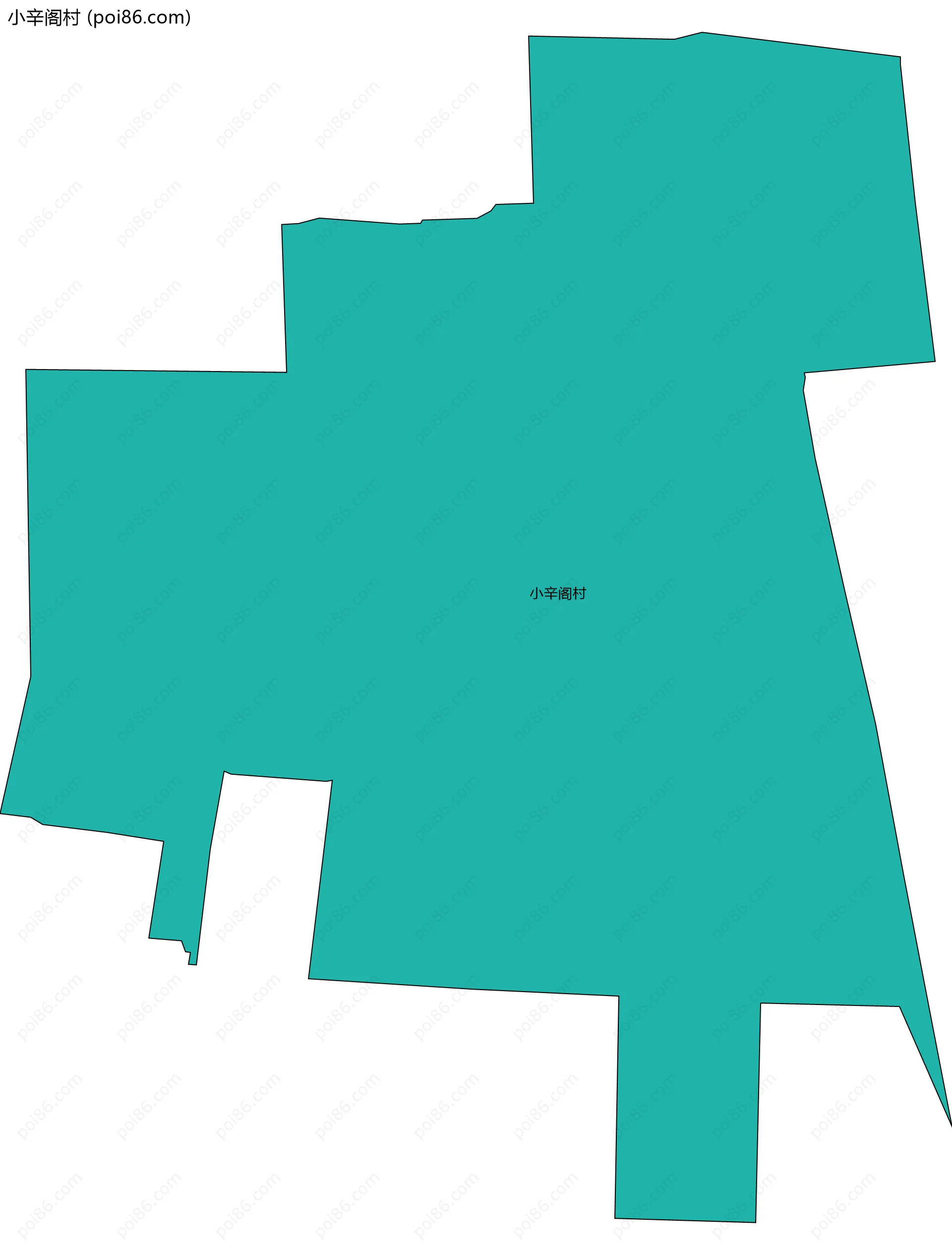 小辛阁村边界地图