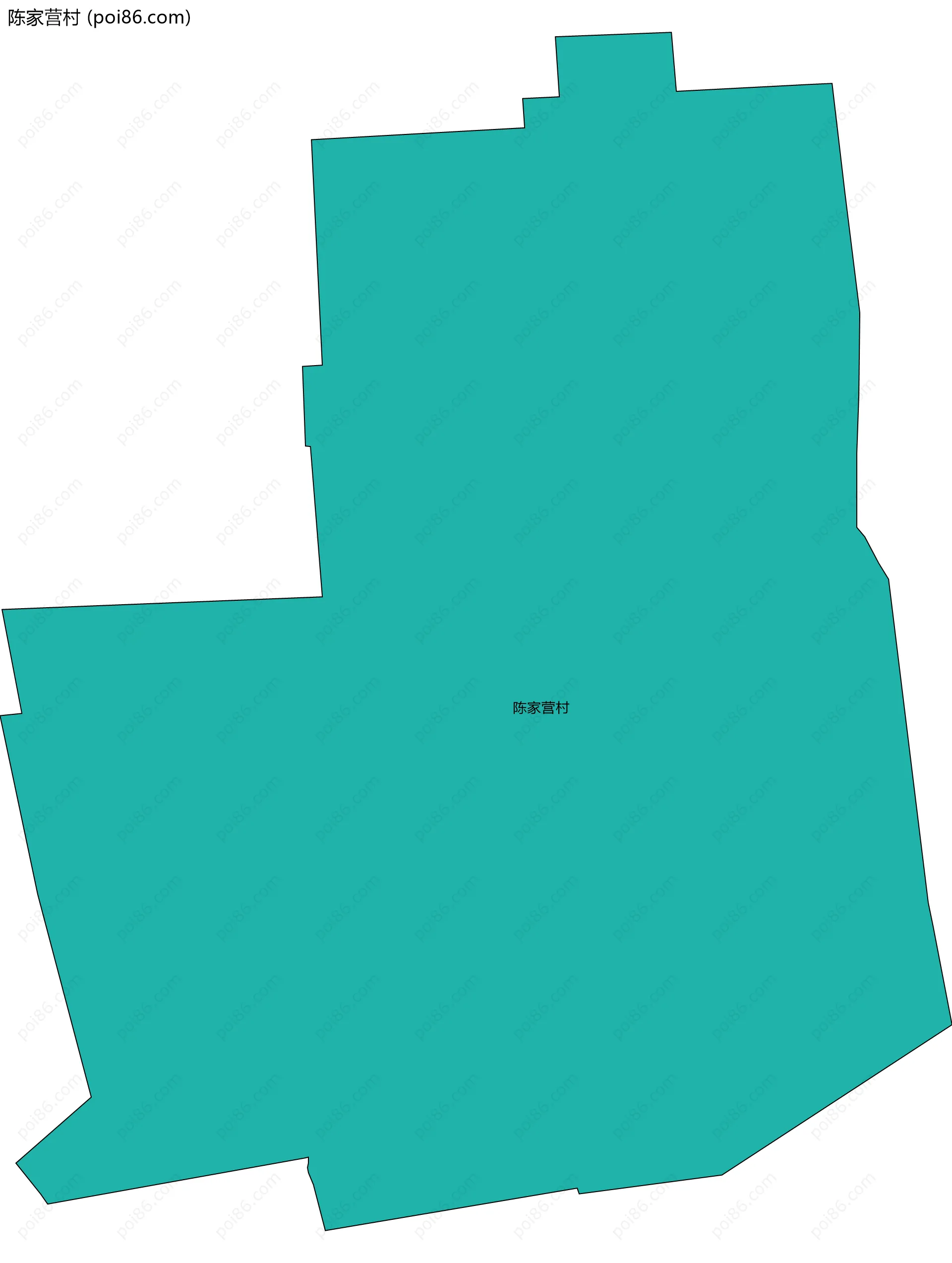 陈家营村边界地图