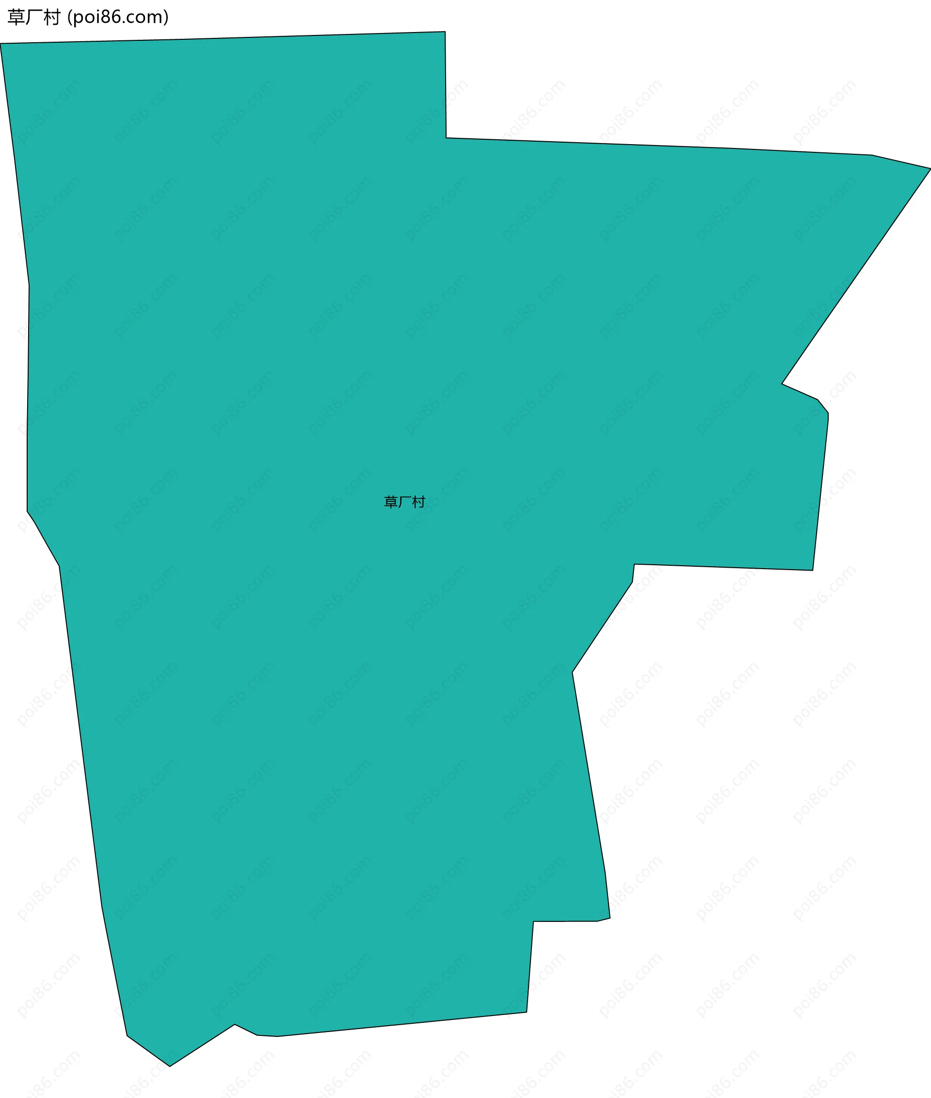 草厂村边界地图