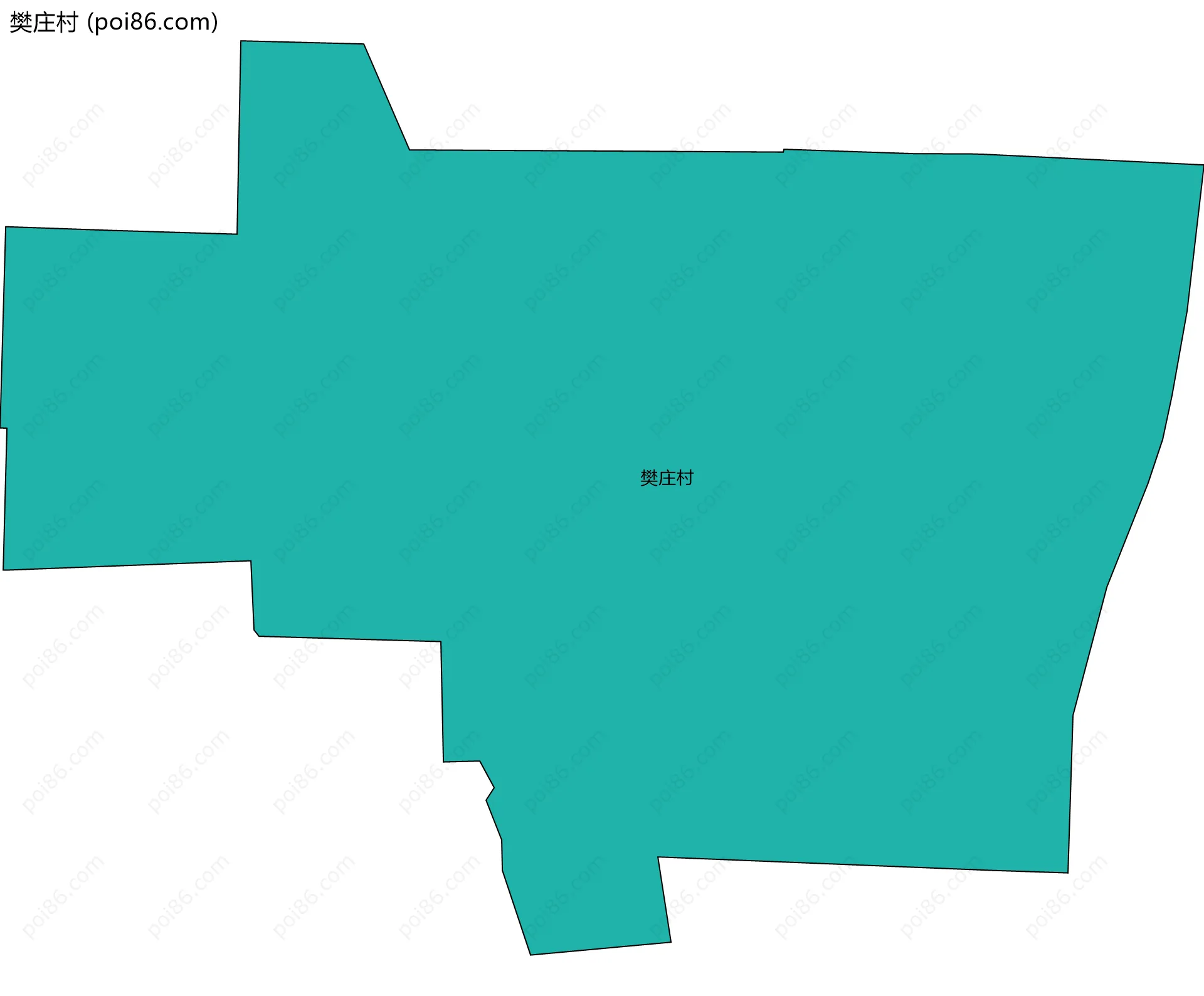 樊庄村边界地图