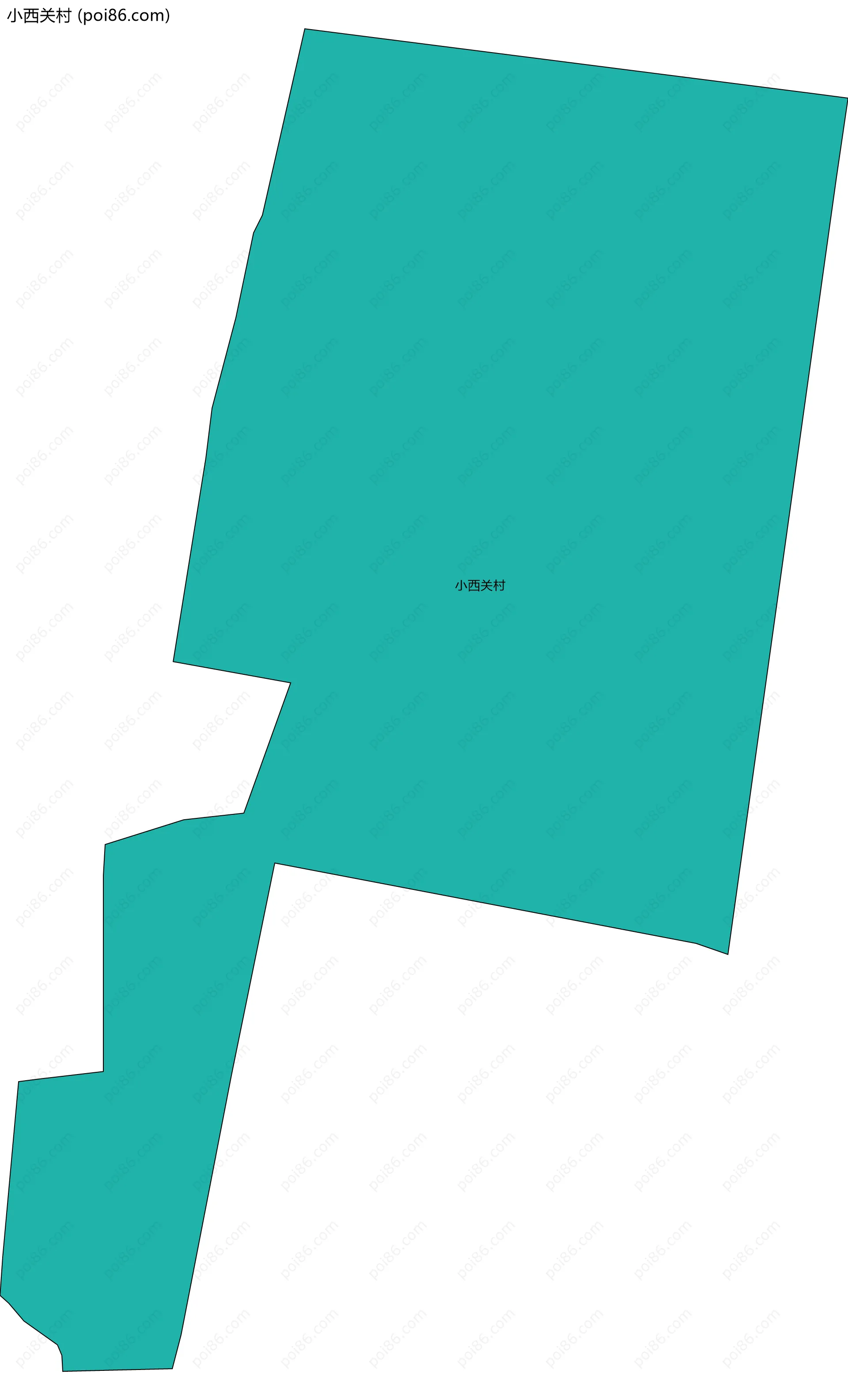 小西关村边界地图