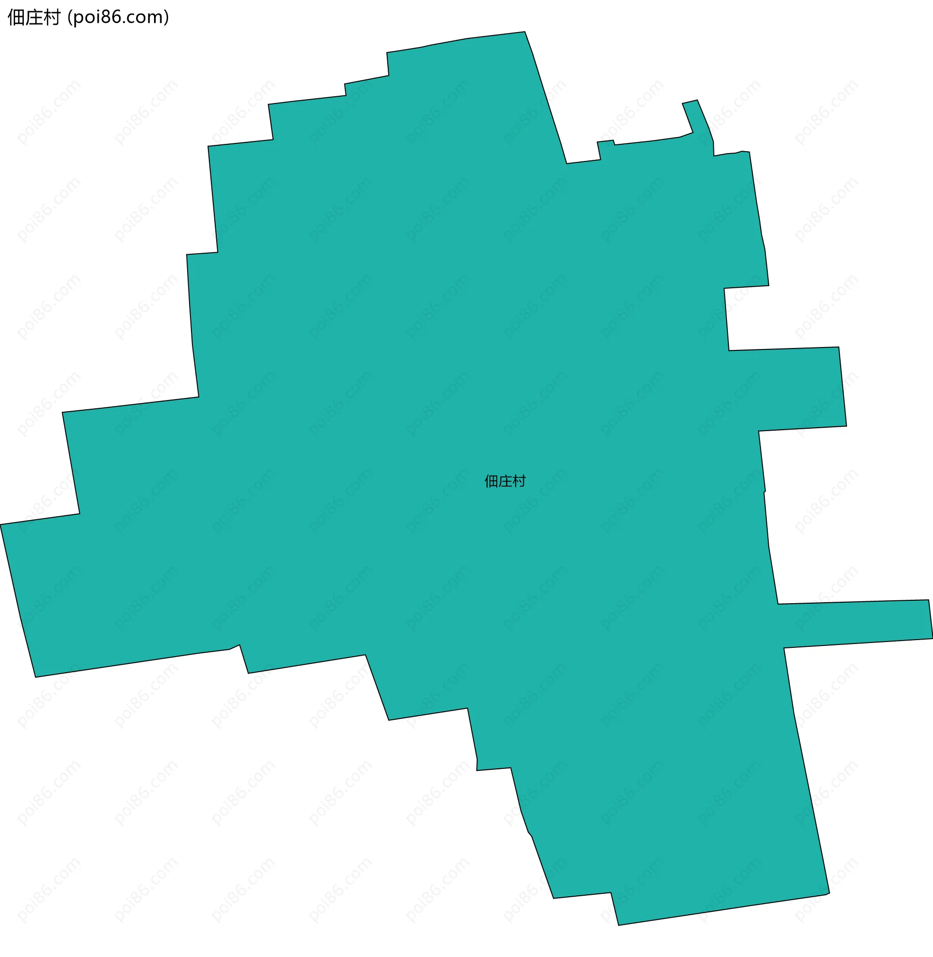 佃庄村边界地图