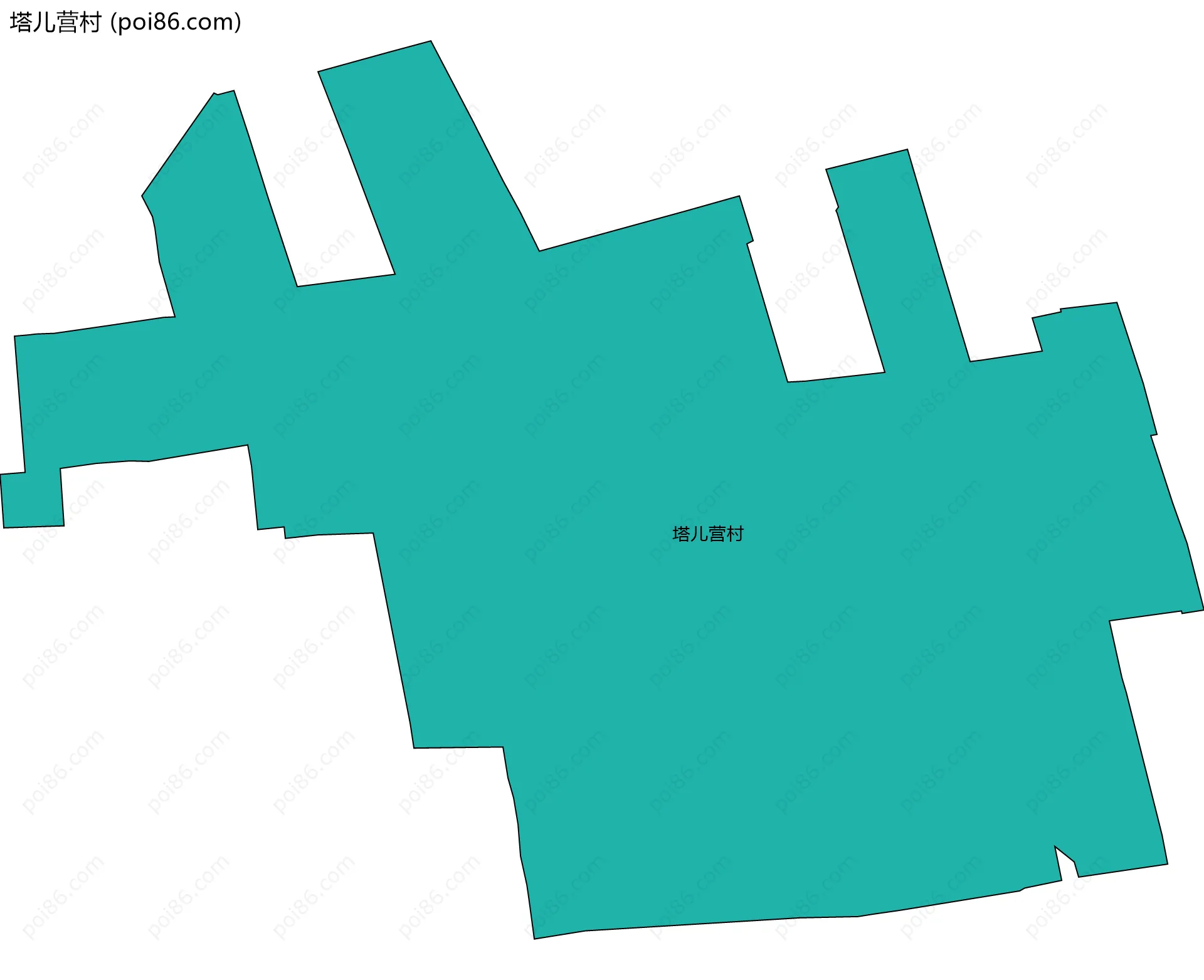 塔儿营村边界地图