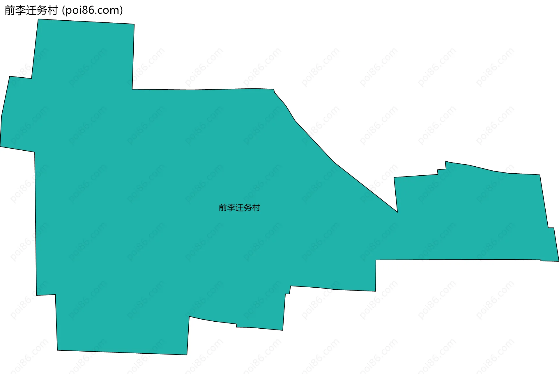 前李迁务村边界地图