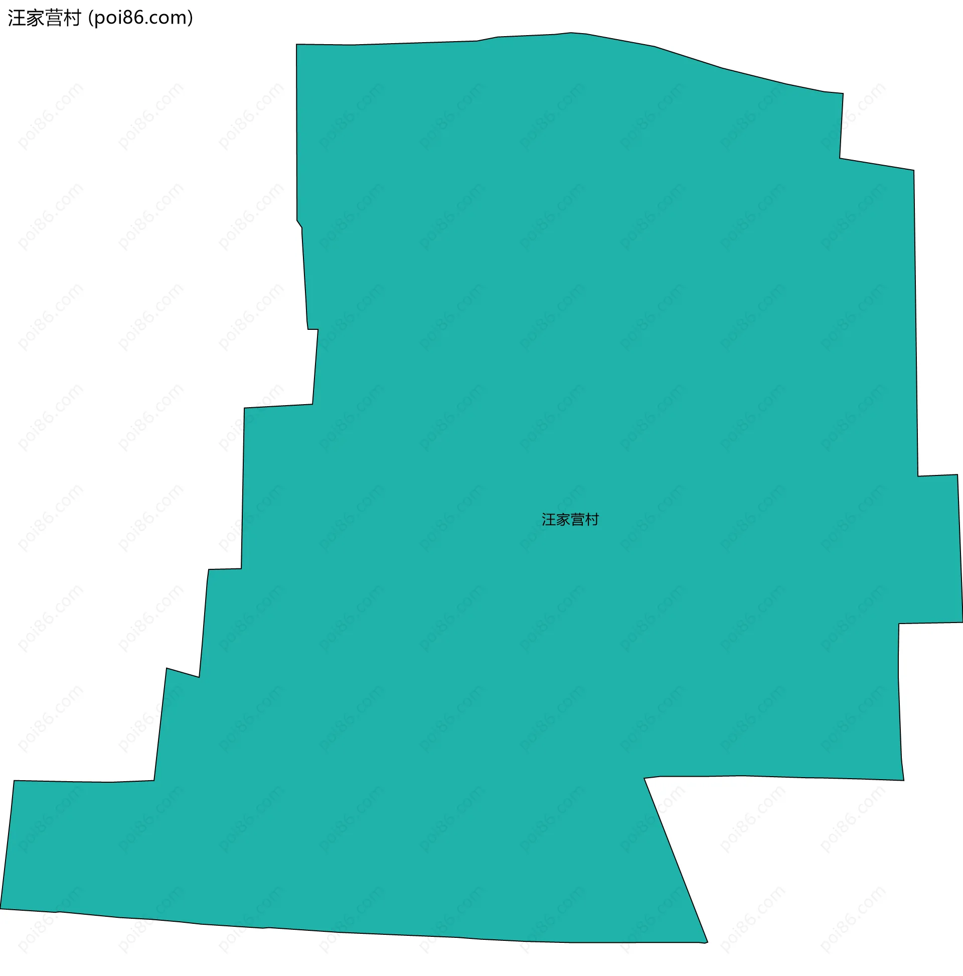 汪家营村边界地图