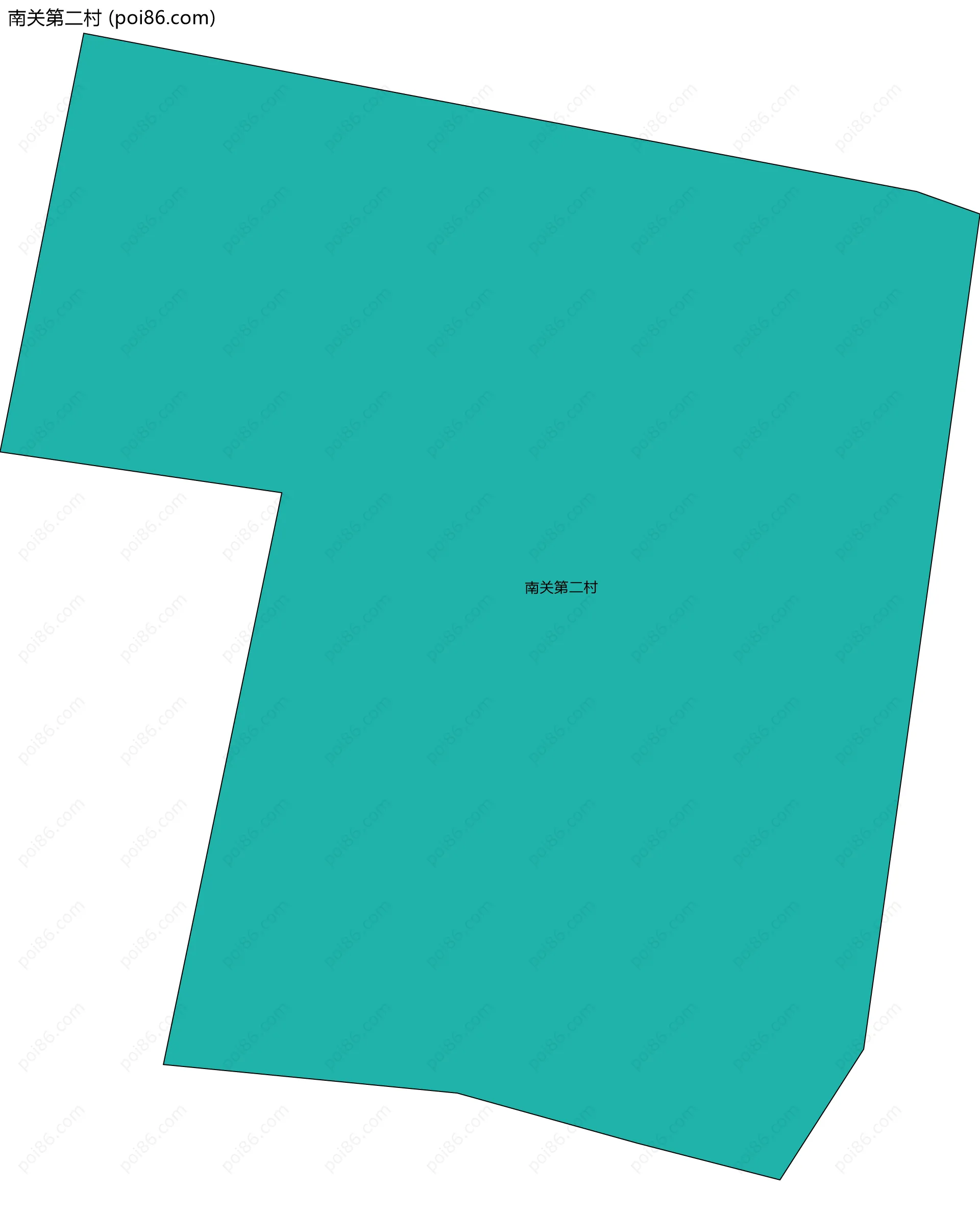 南关第二村边界地图