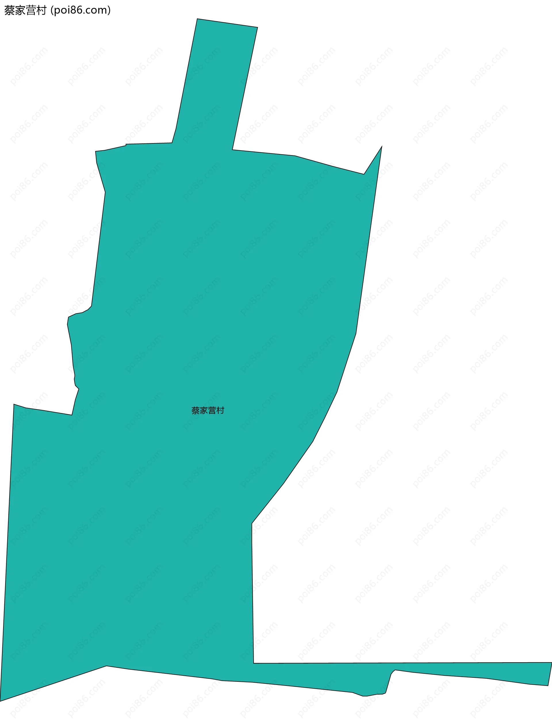 蔡家营村边界地图