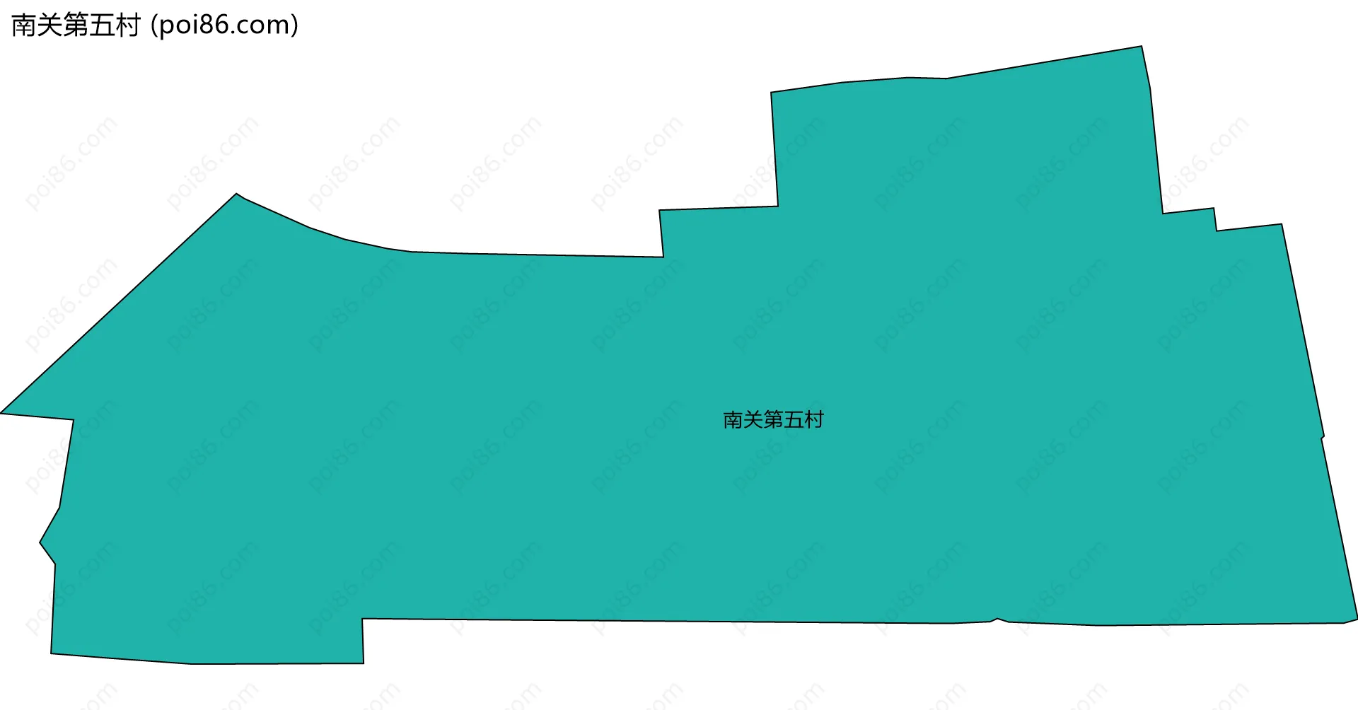 南关第五村边界地图