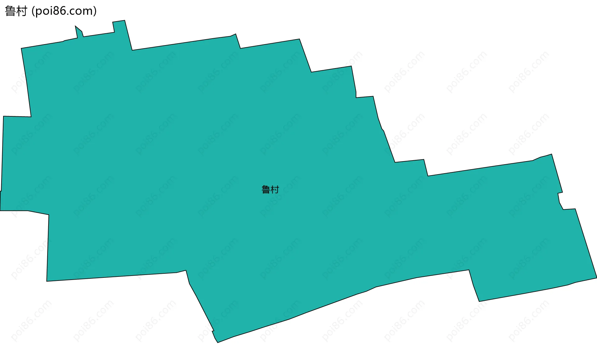 鲁村边界地图