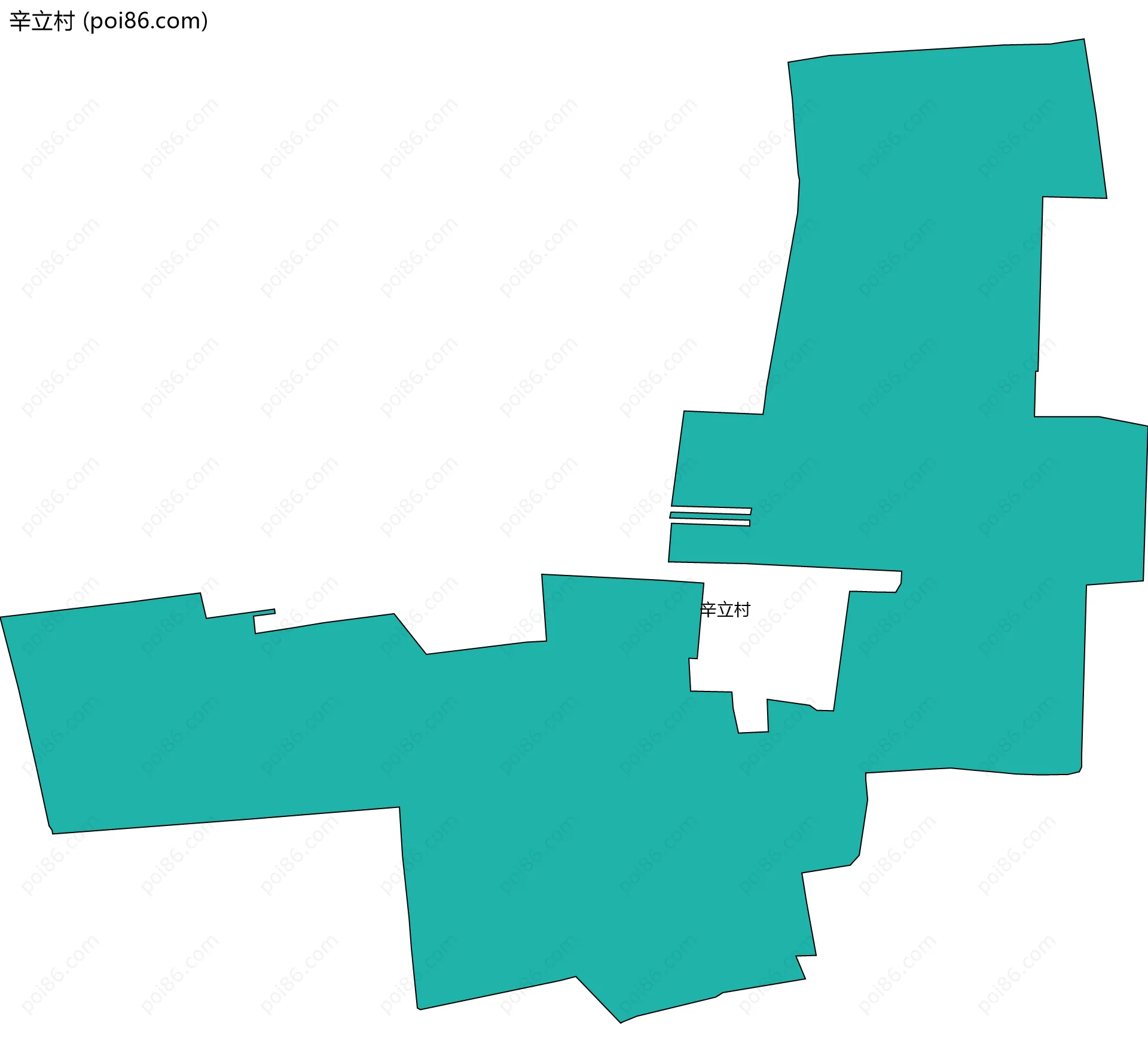 辛立村边界地图