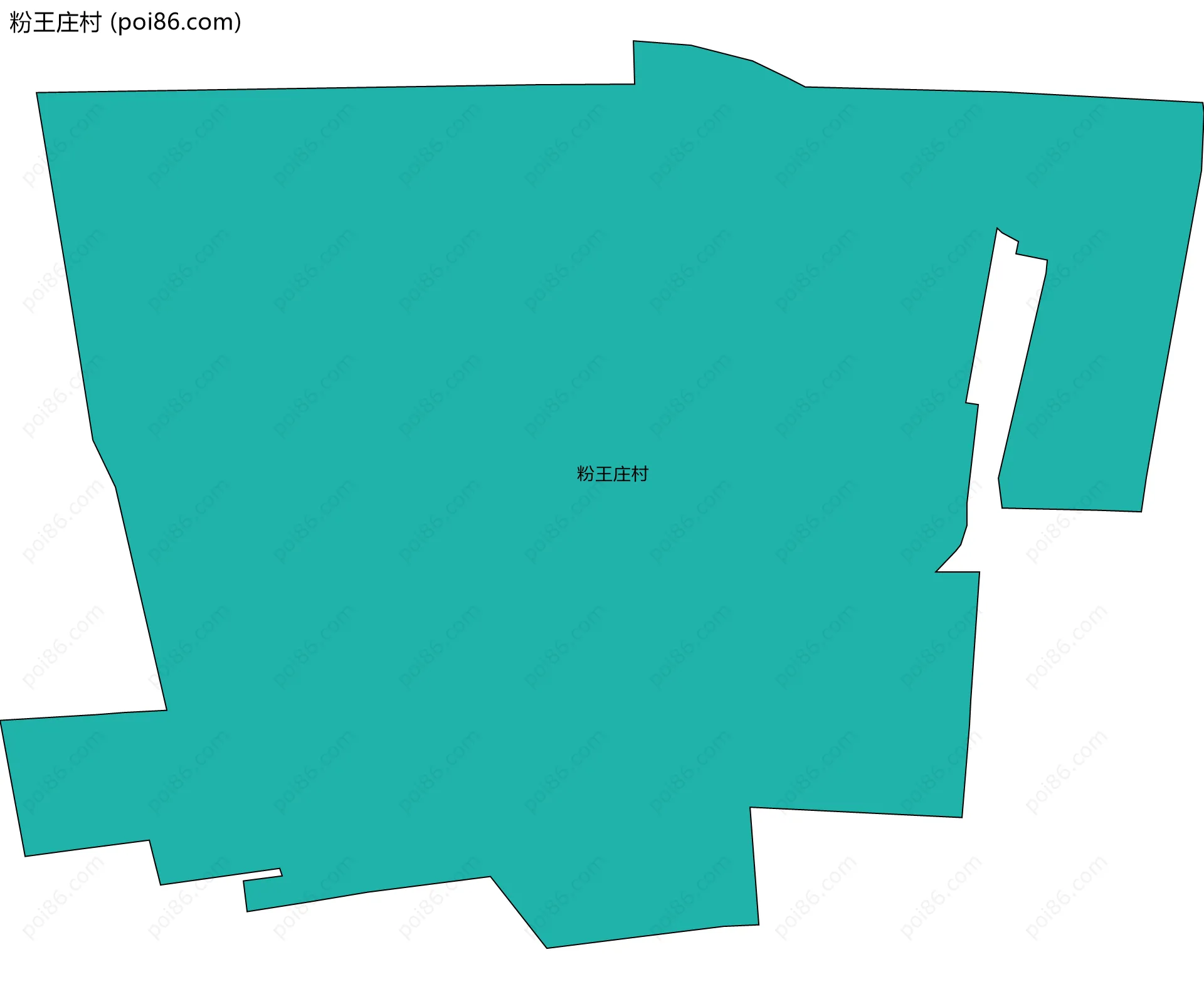粉王庄村边界地图