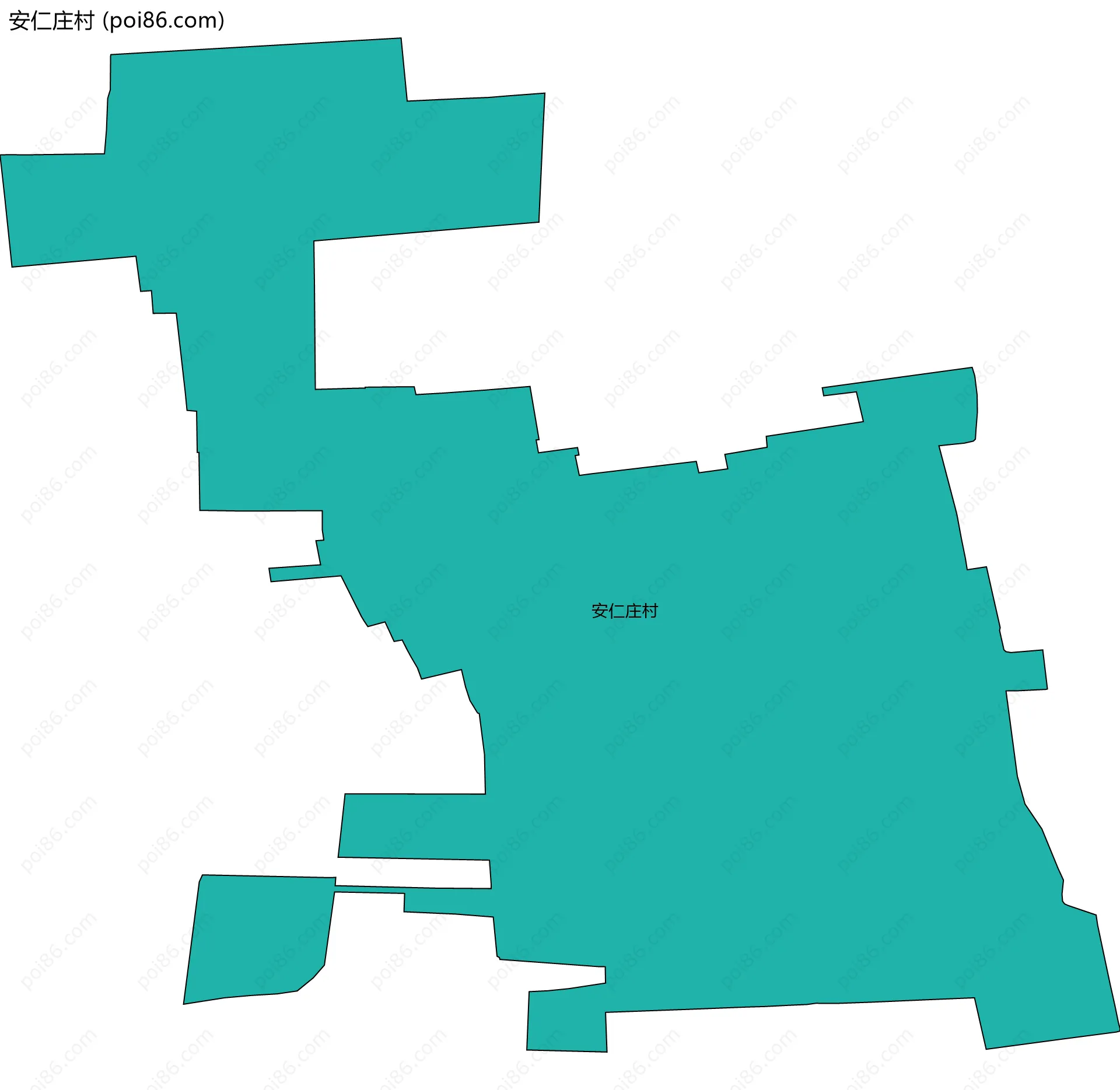 安仁庄村边界地图