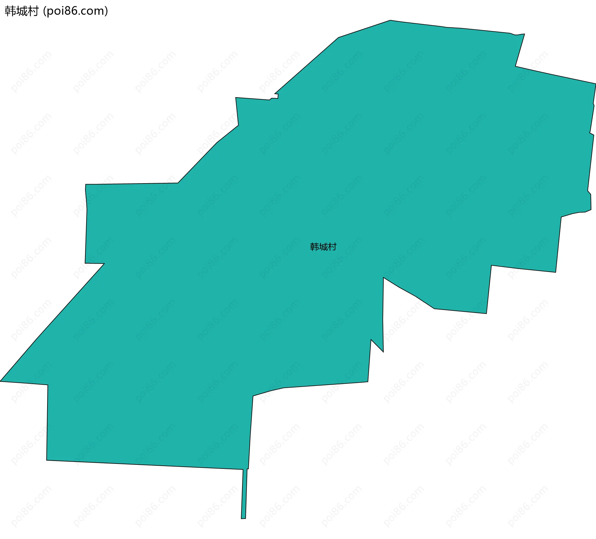 韩城村边界地图