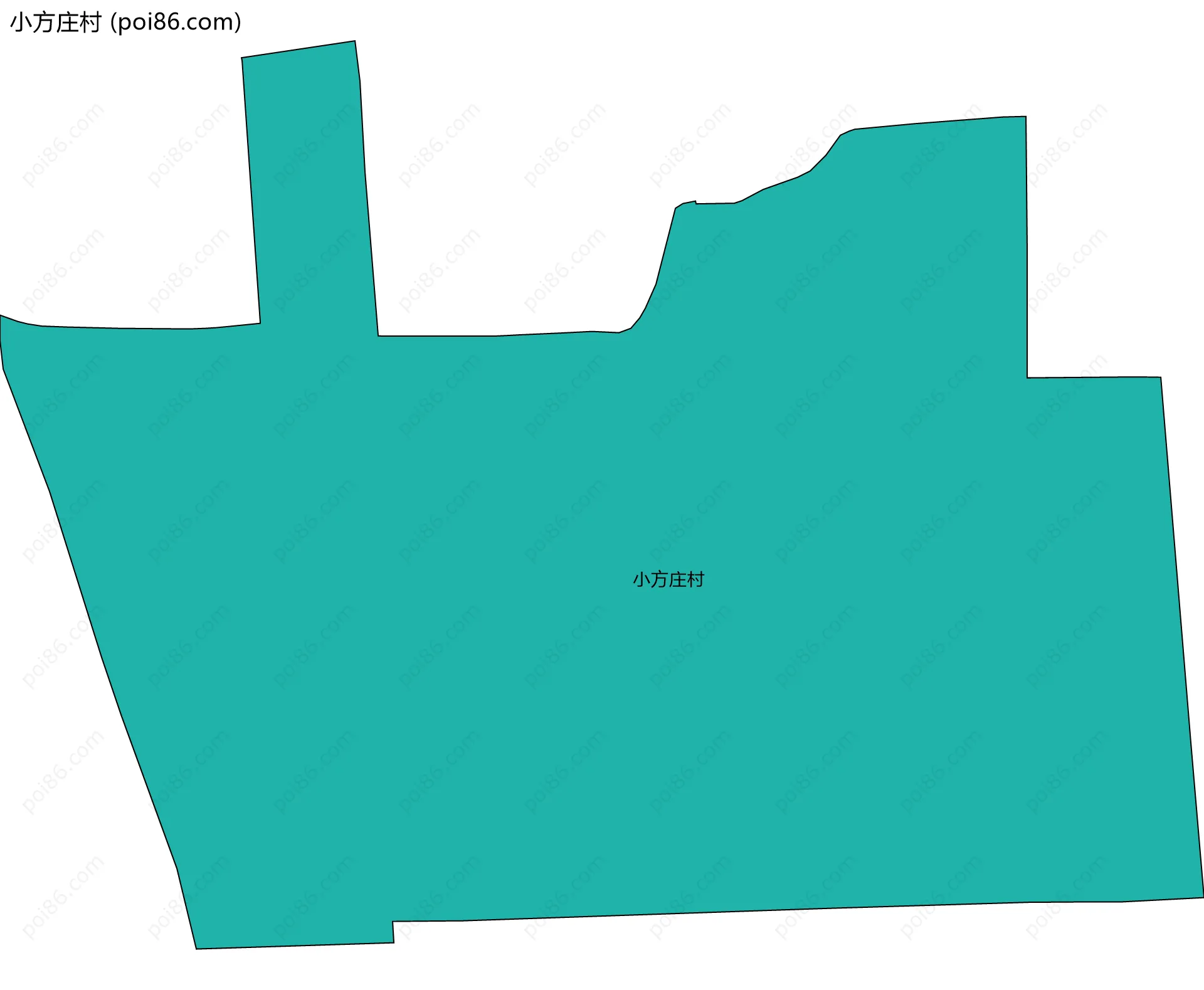 小方庄村边界地图