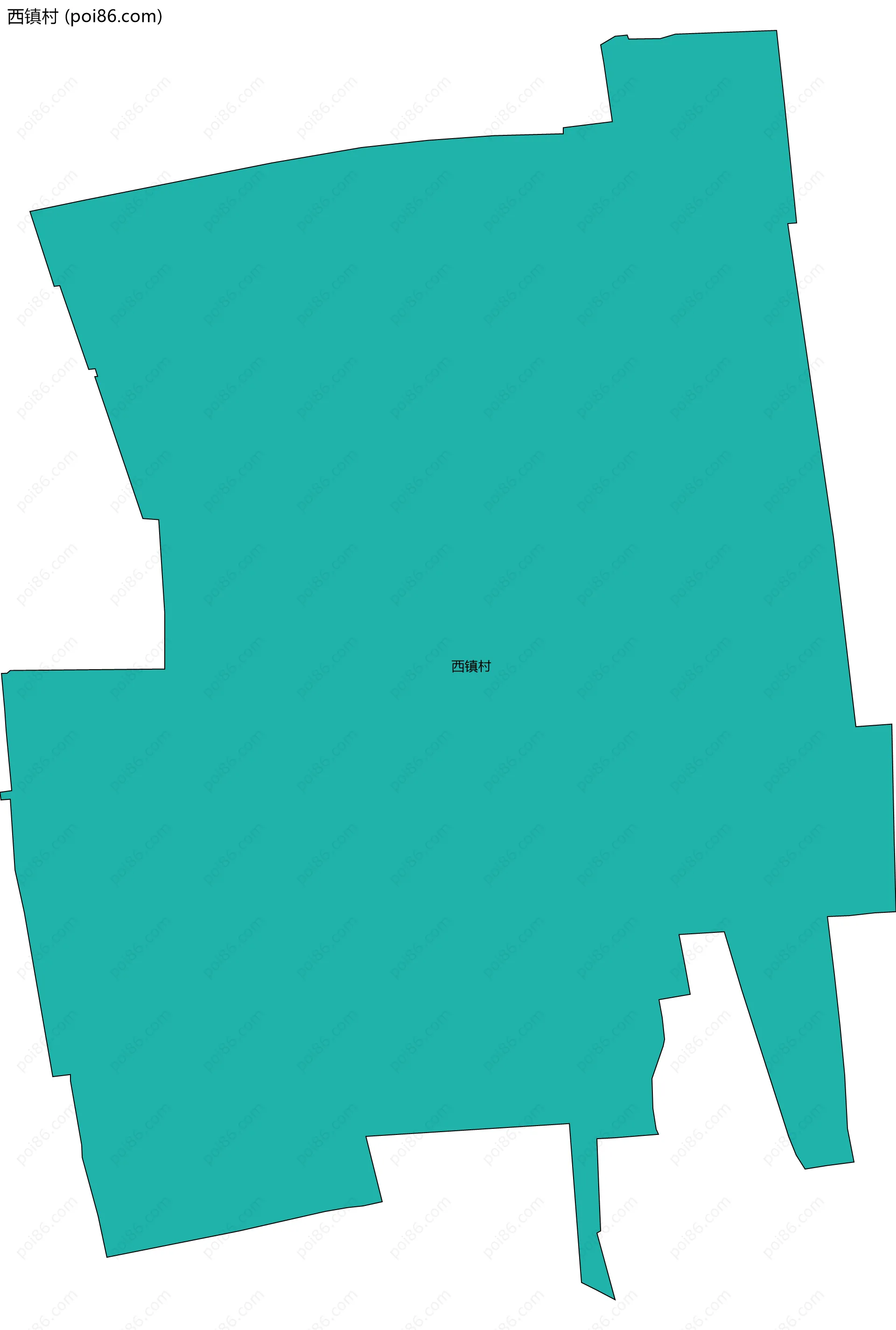 西镇村边界地图