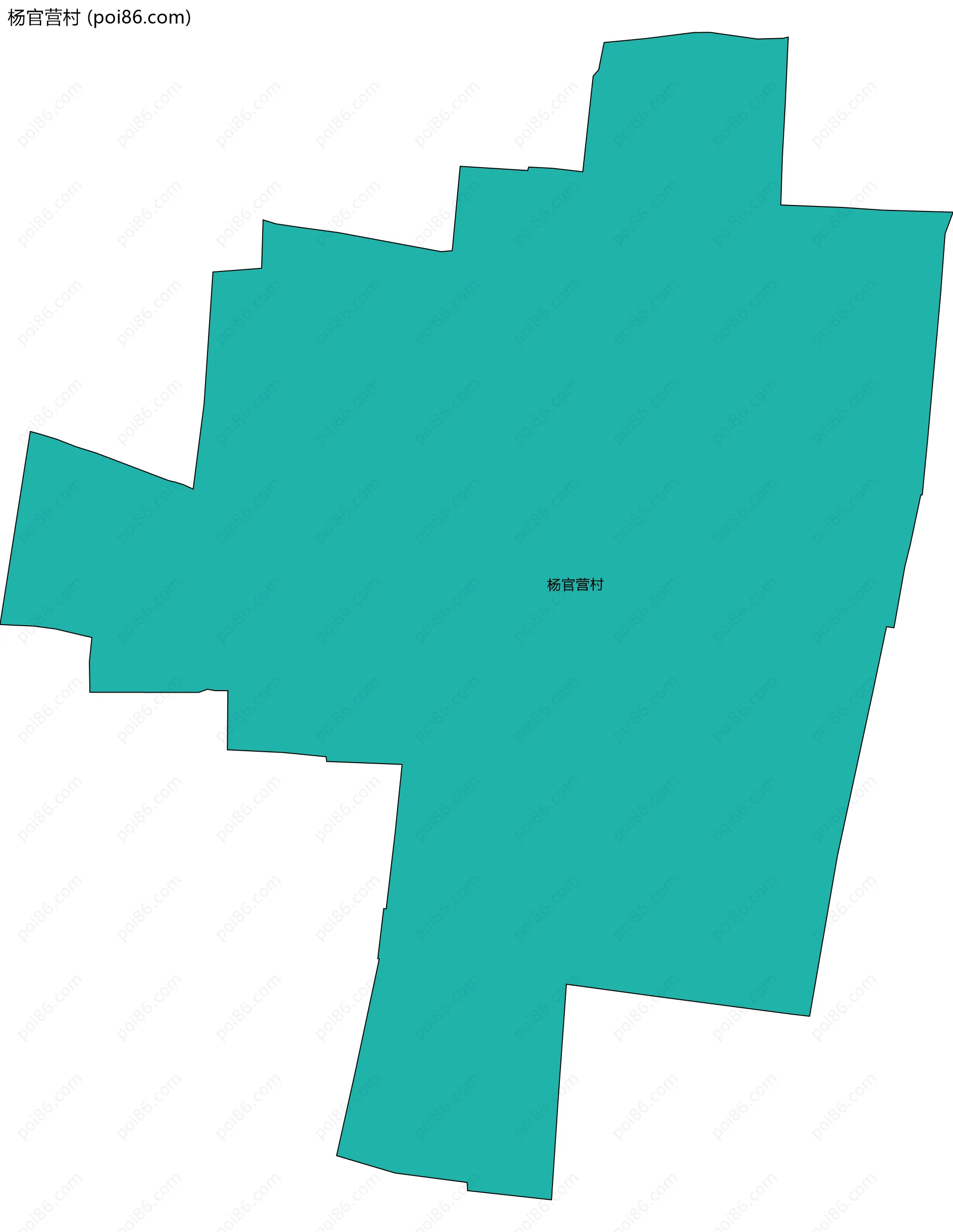 杨官营村边界地图