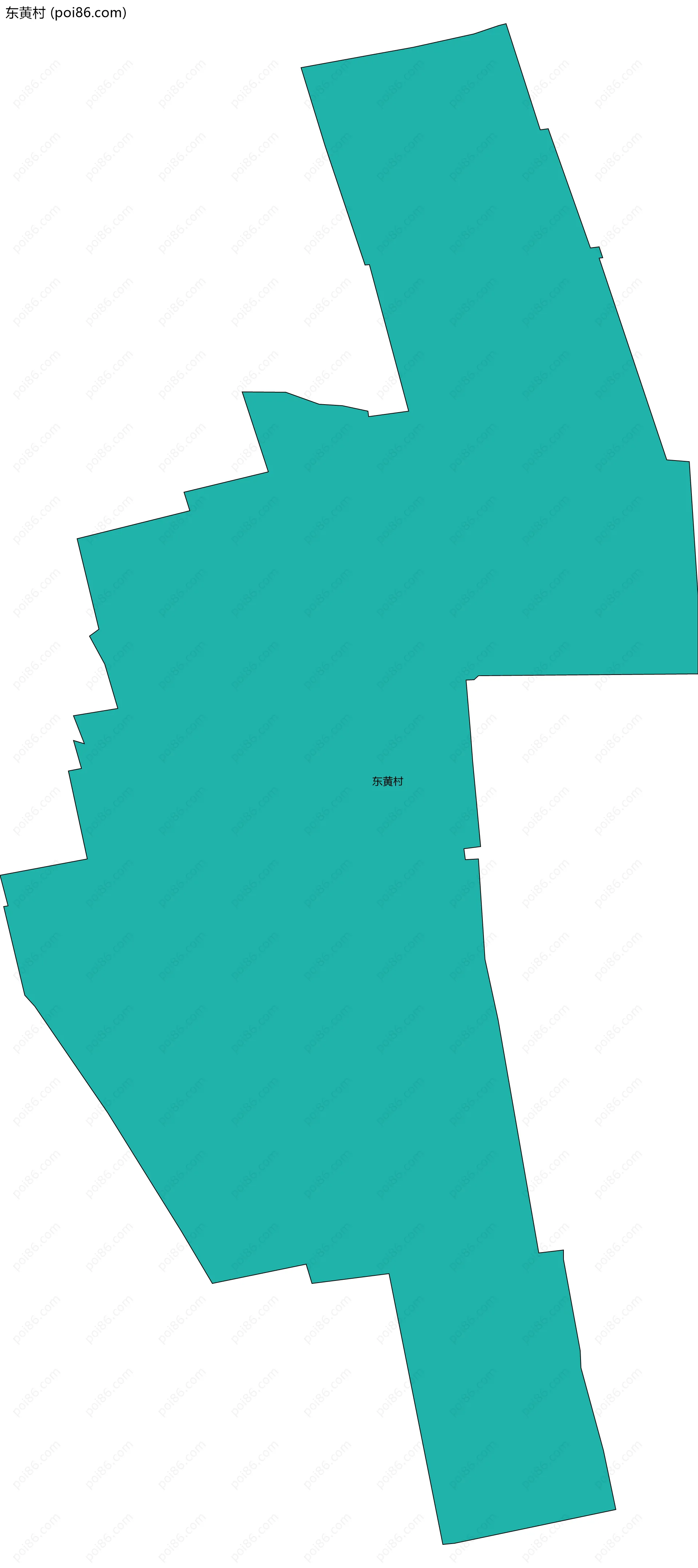 东黄村边界地图