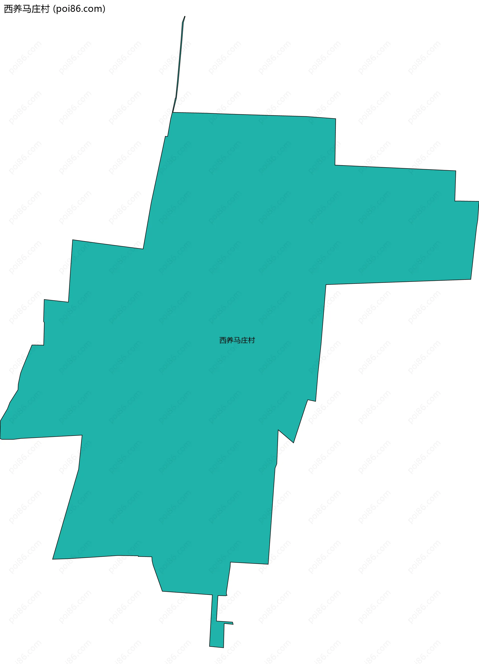 西养马庄村边界地图