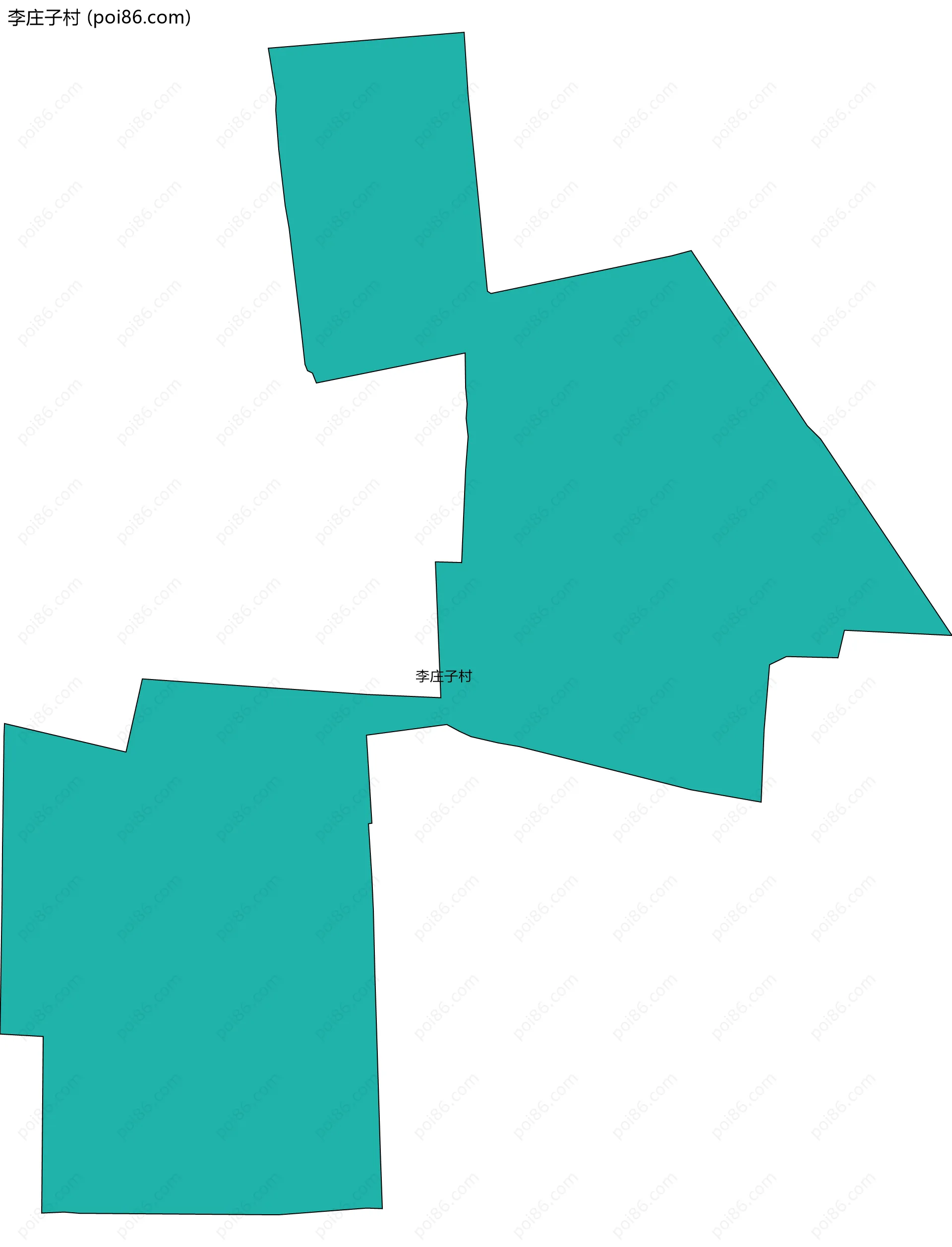 李庄子村边界地图