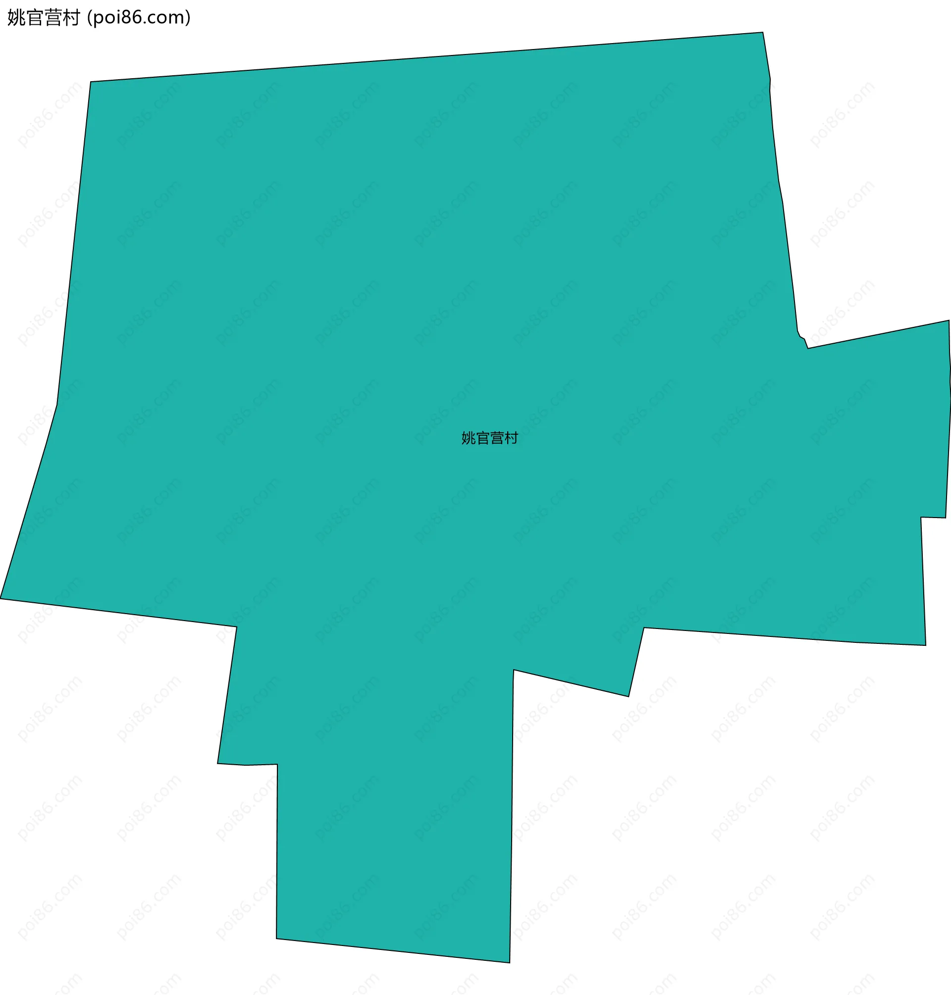 姚官营村边界地图