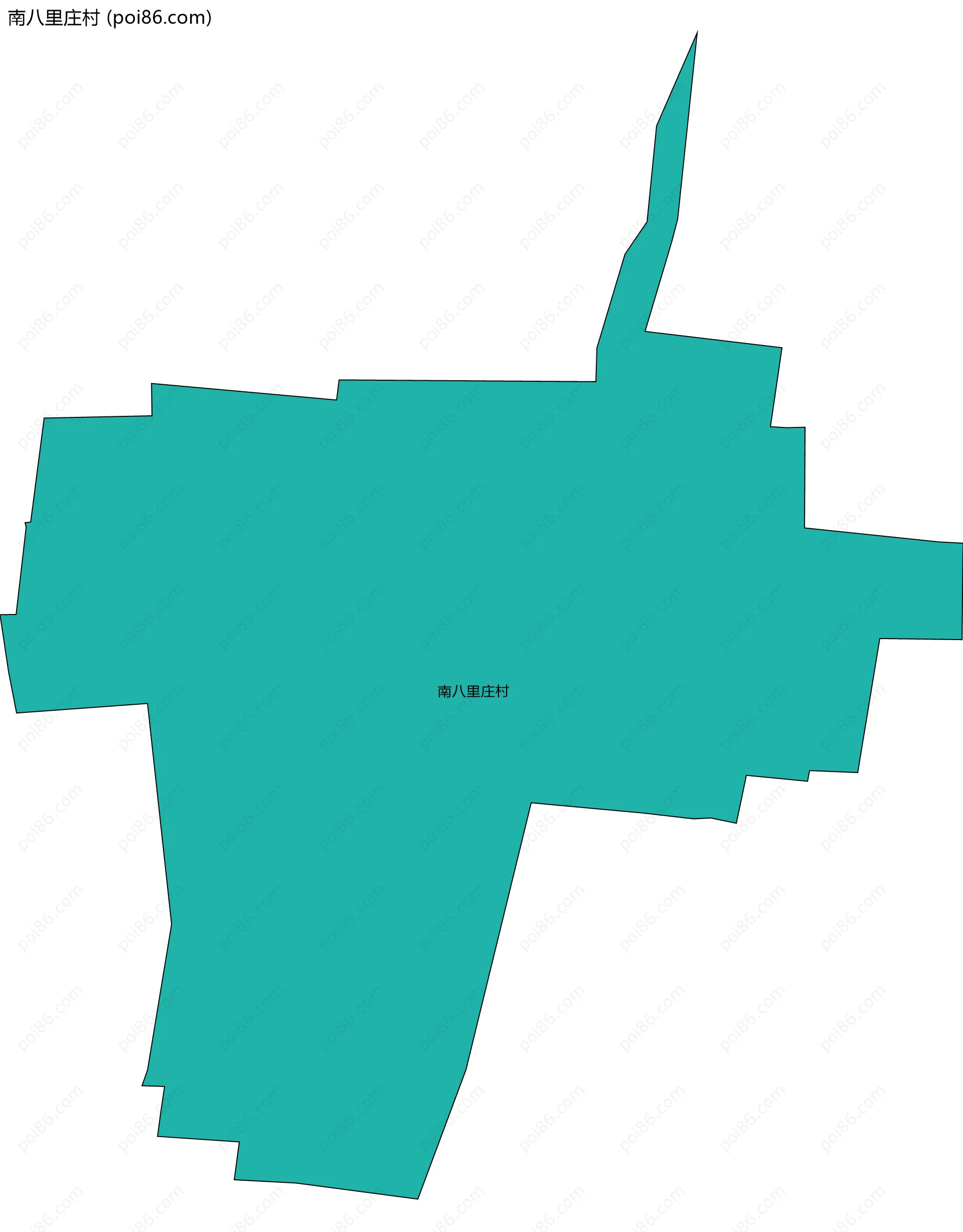 南八里庄村边界地图